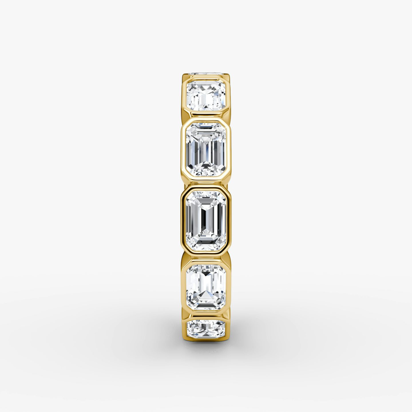 The Bezel Eternity Band | Emerald | 18k | Yellow Gold | diamondSize: medium