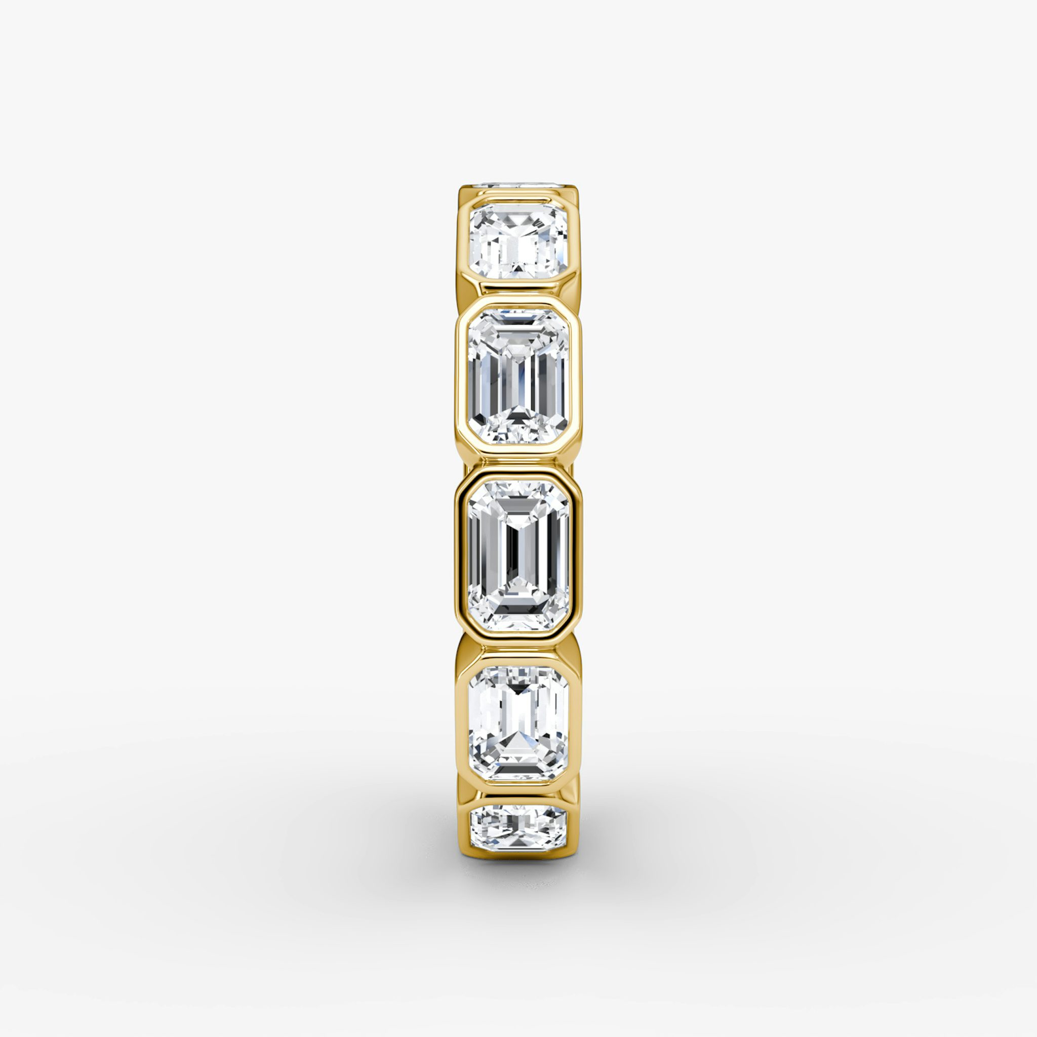The Bezel Eternity Band | Emerald | 18k | Yellow Gold | diamondSize: medium