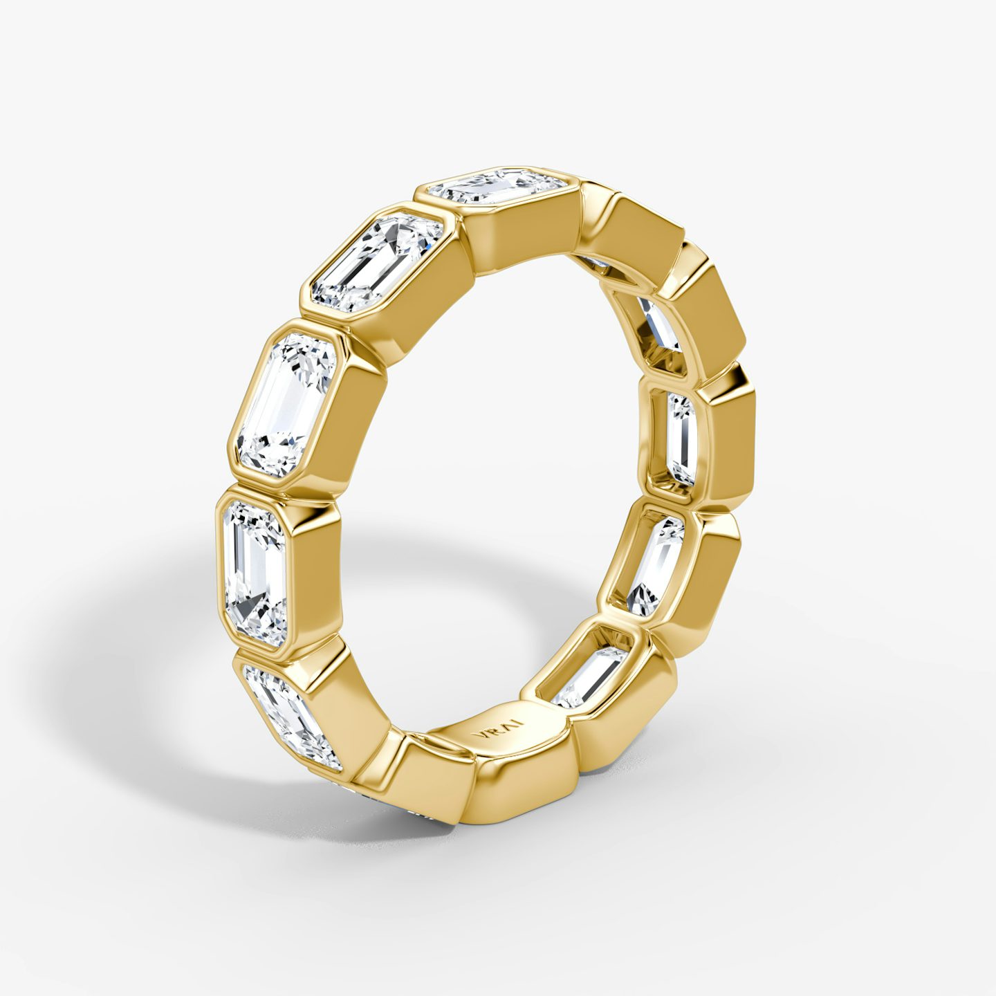 The Bezel Eternity Band | Emerald | 18k | Yellow Gold | diamondSize: medium