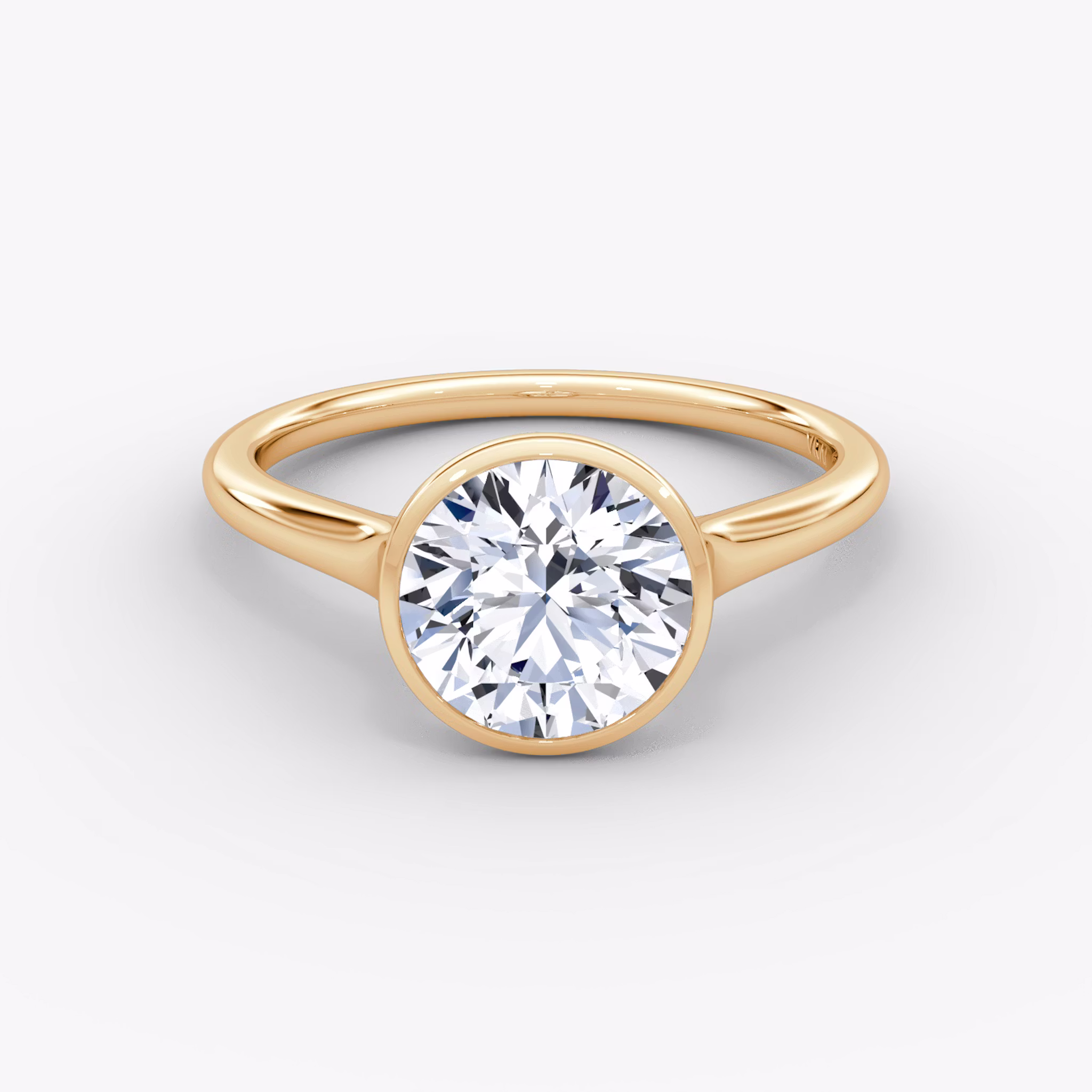 The Flat Edge Bezel Round Brilliant | Rose Gold