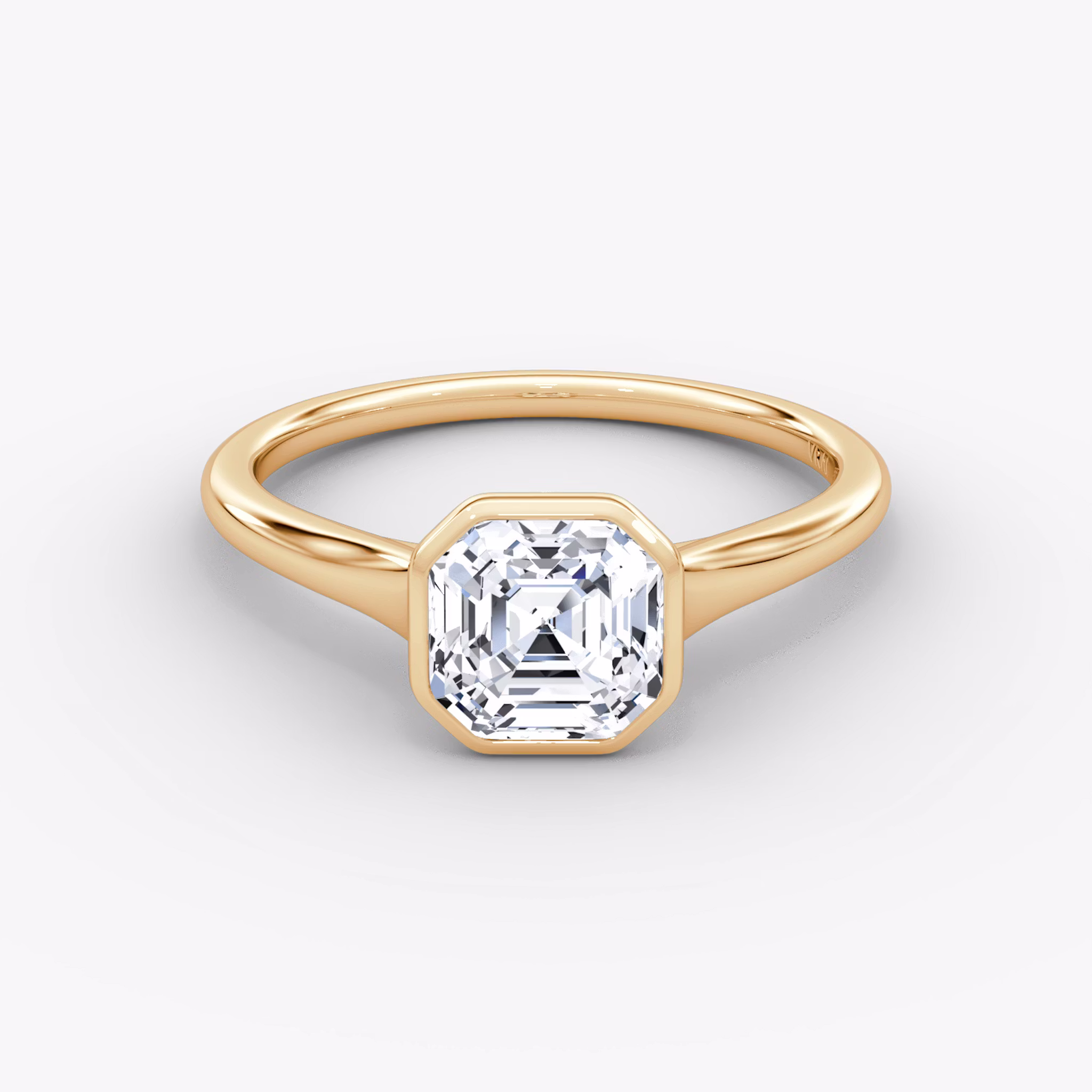 The Flat Edge Bezel Asscher | Rose Gold
