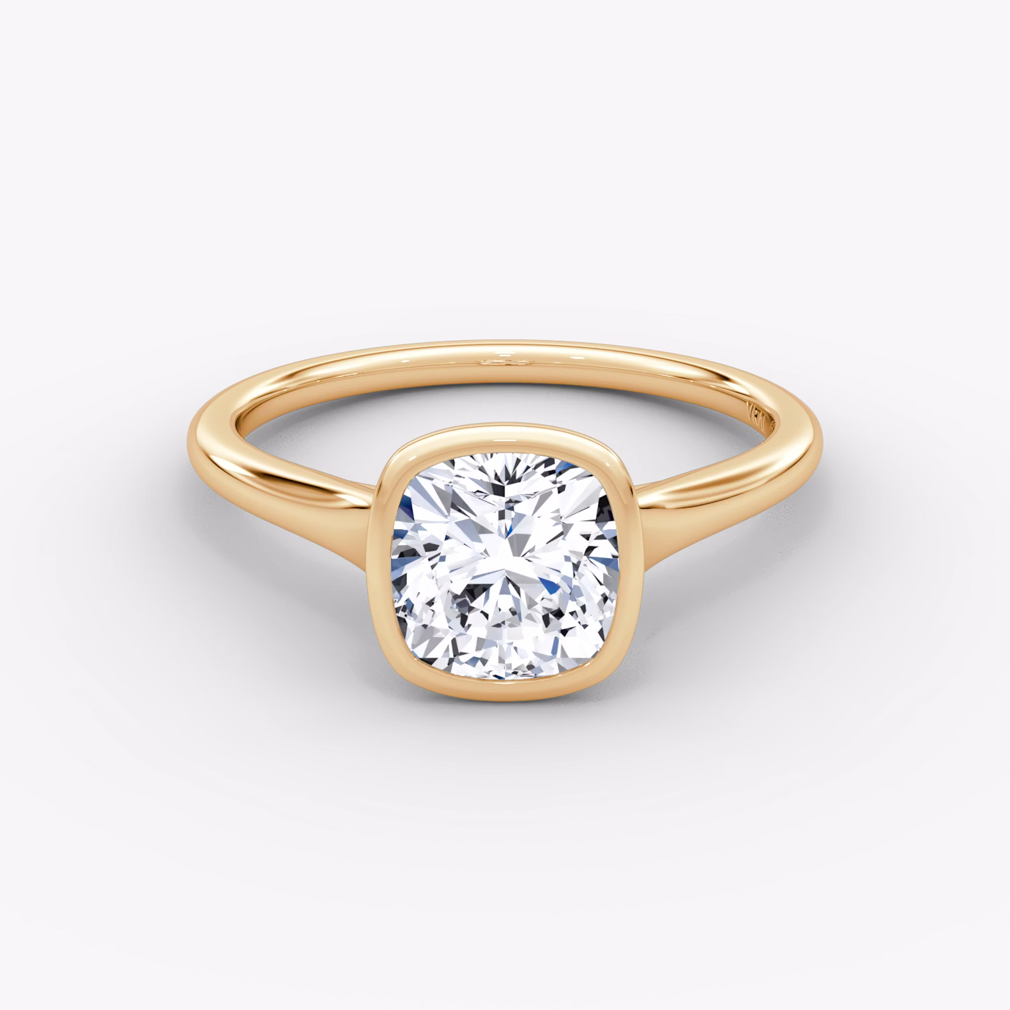 The Flat Edge Bezel Cushion | Rose Gold