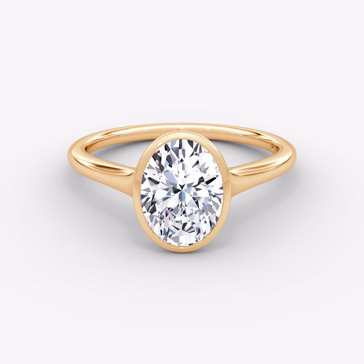 The Flat Edge Bezel Oval | Rose Gold