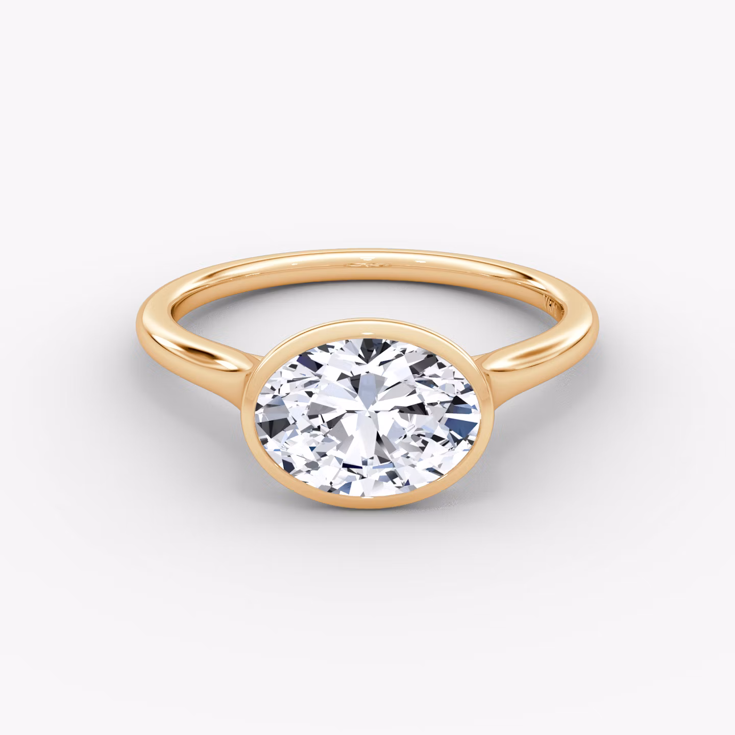 The Flat Edge Bezel Oval | Rose Gold