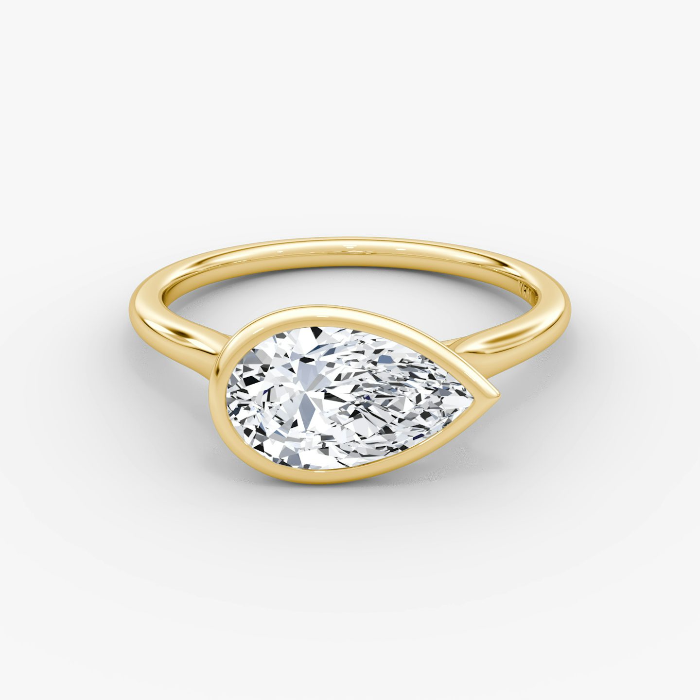 Flat Edge Bezel | Tropfen | 18k | Gelbgold | bandAccent: Ohne Pavé-Besatz | diamondOrientation: horizontal | caratWeight: other