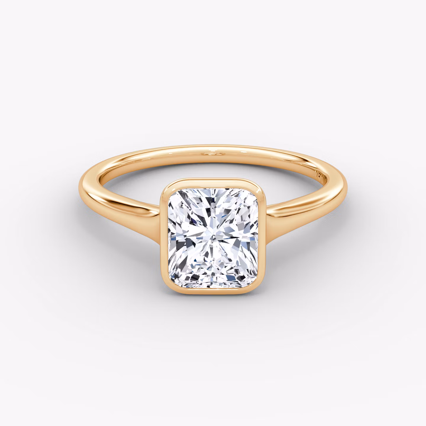 The Flat Edge Bezel Radiant | Rose Gold