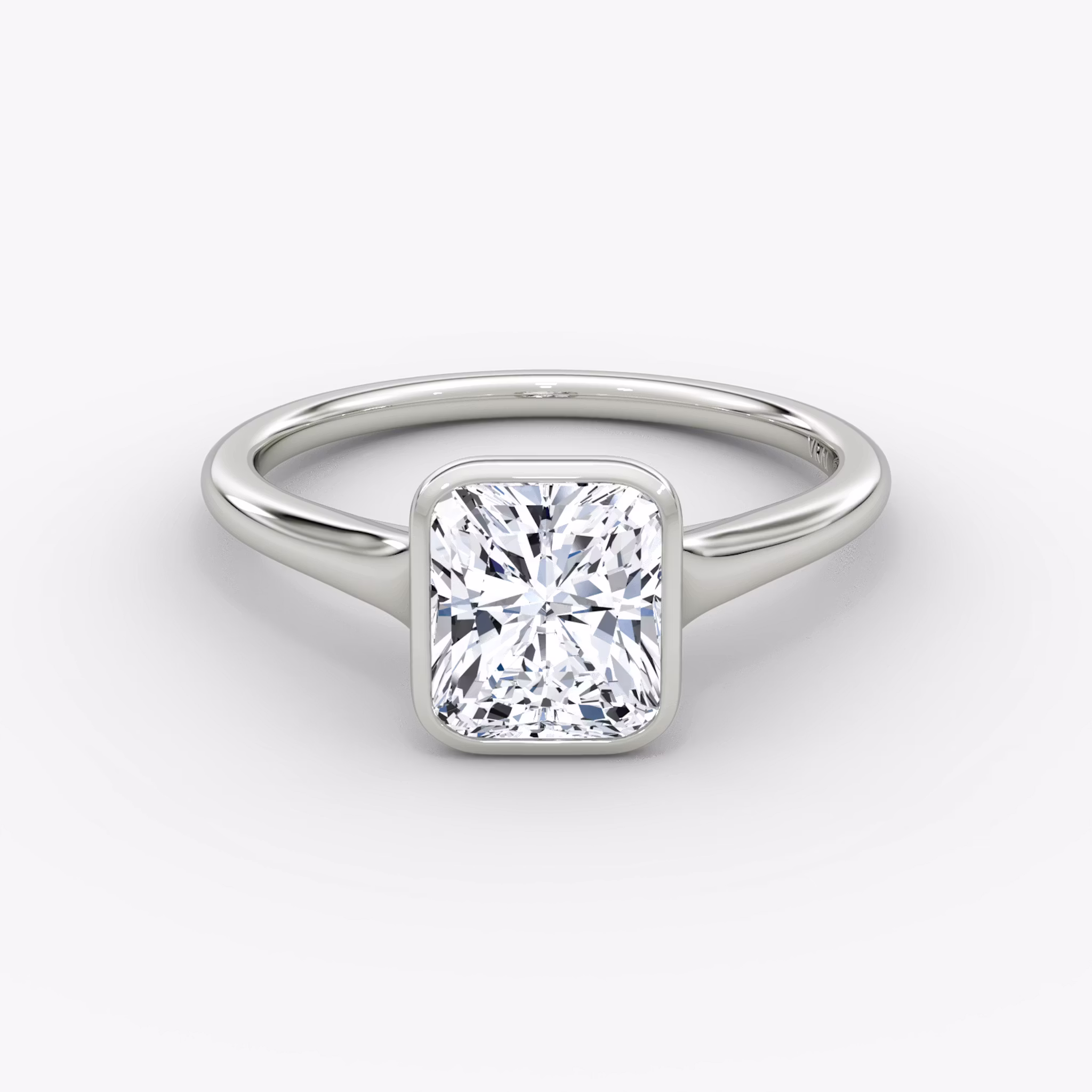 The Flat Edge Bezel Radiant | Platinum