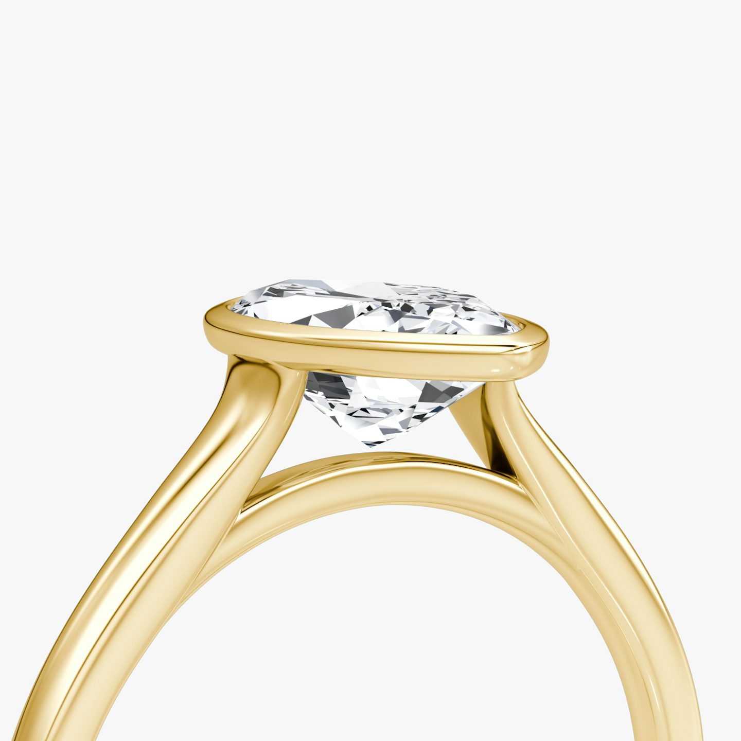 The Flat Edge Bezel | Marquise | 18k | Yellow Gold | bandAccent: Plain | diamondOrientation: vertical | caratWeight: other