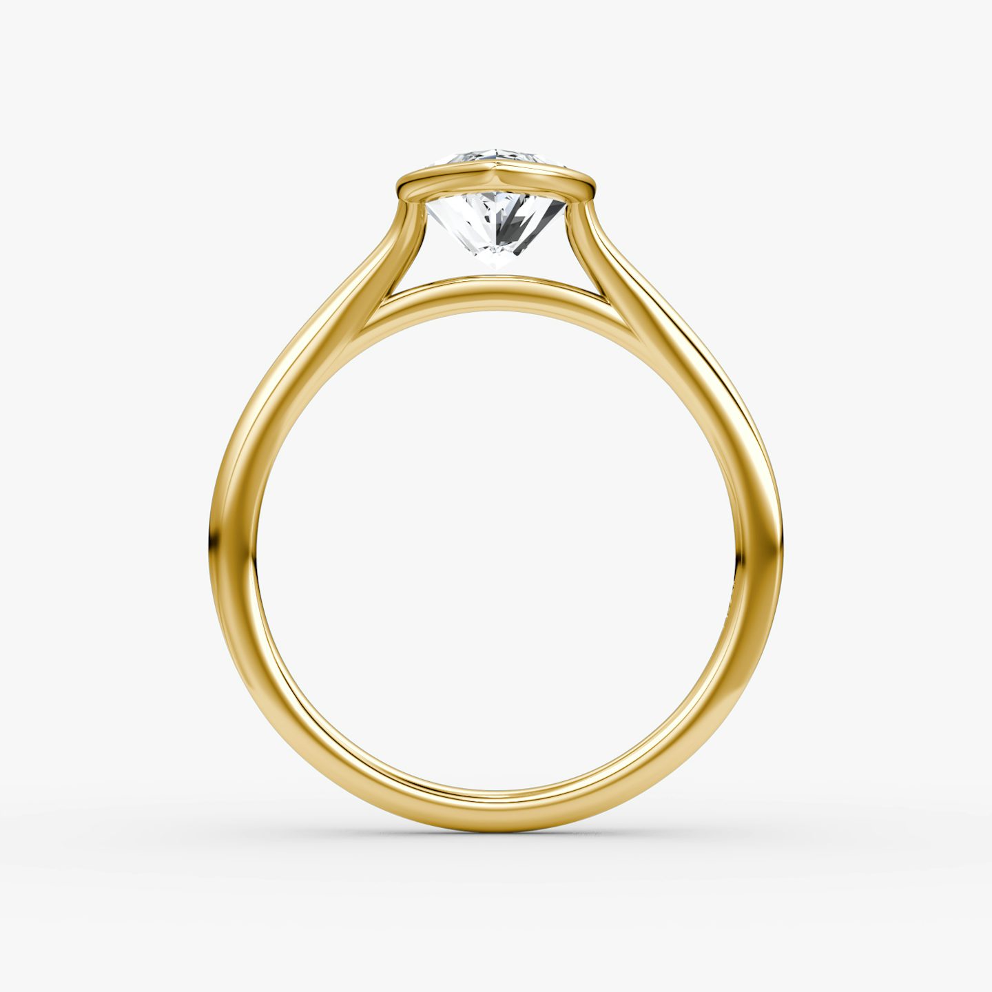 The Flat Edge Bezel | Marquise | 18k | Yellow Gold | bandAccent: Plain | diamondOrientation: vertical | caratWeight: other
