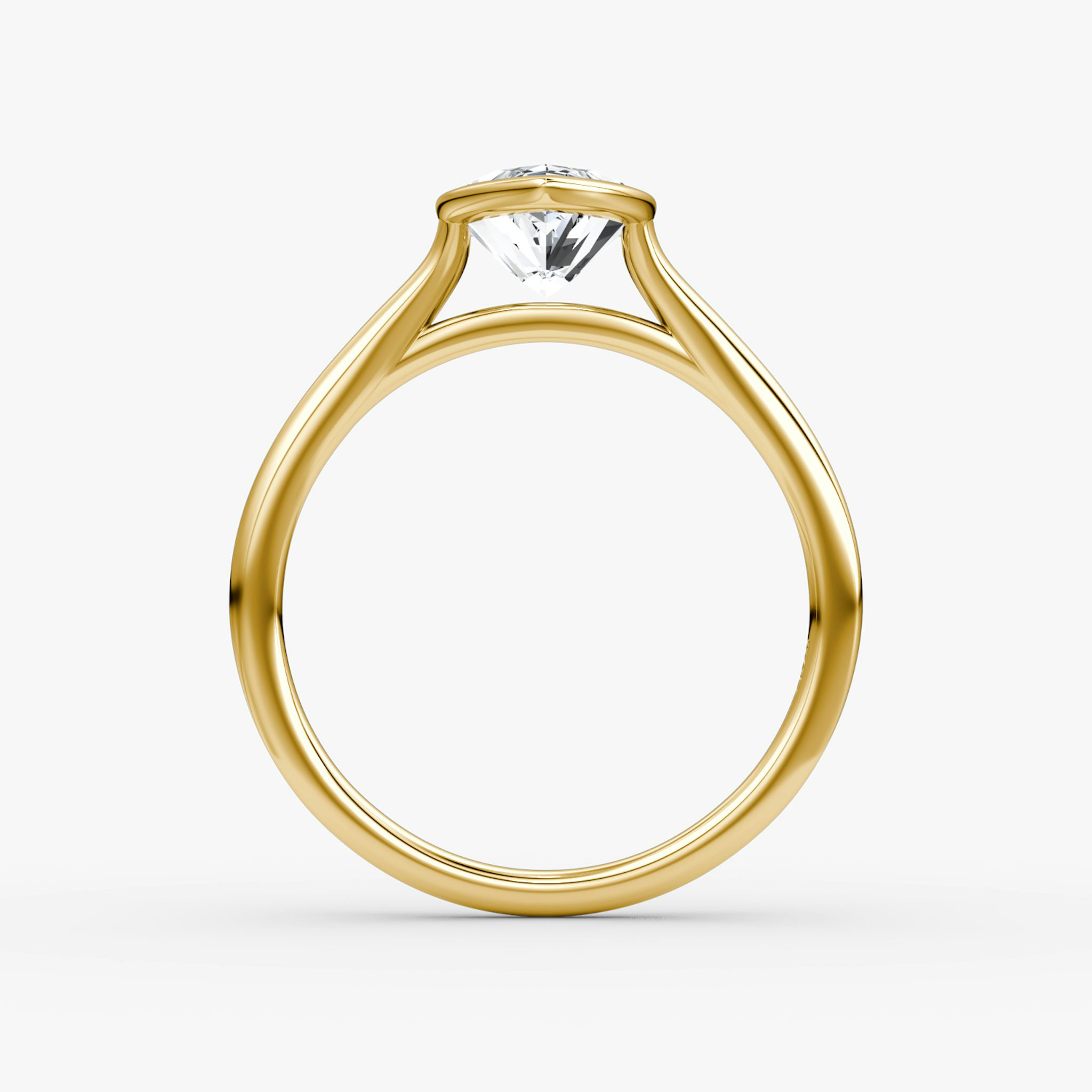 The Flat Edge Bezel | Marquise | 18k | Yellow Gold | bandAccent: Plain | diamondOrientation: vertical | caratWeight: other