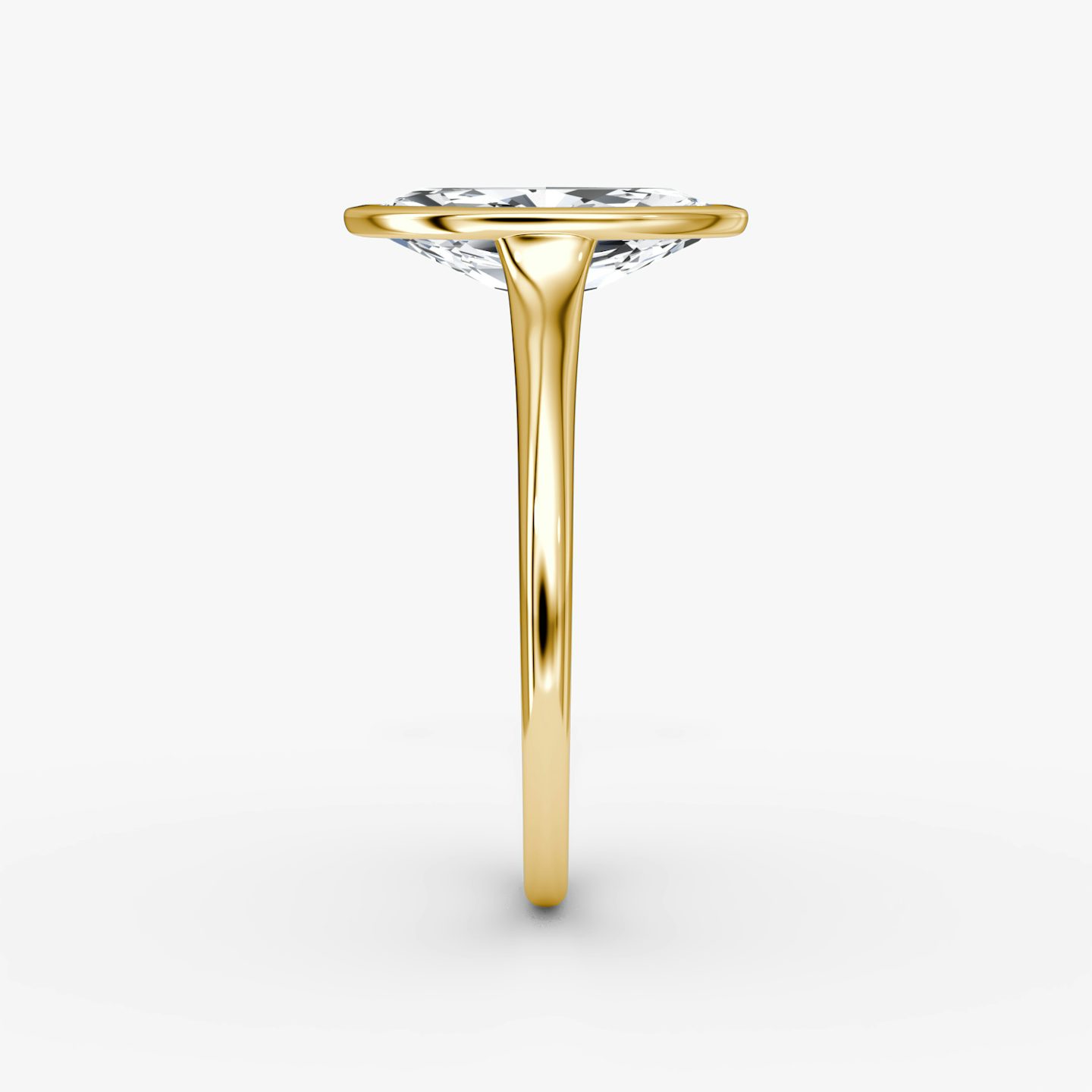The Flat Edge Bezel | Marquise | 18k | Yellow Gold | bandAccent: Plain | diamondOrientation: vertical | caratWeight: other