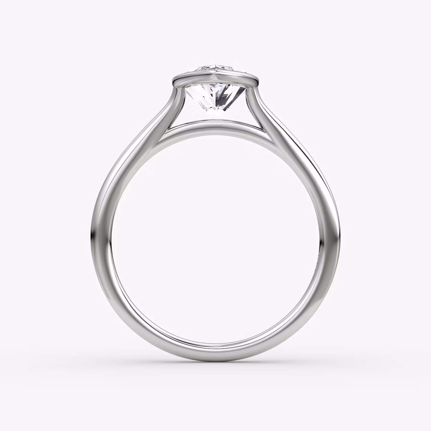 The Flat Edge Bezel | Marquise | 18k | White Gold | bandAccent: Plain | diamondOrientation: vertical | caratWeight: other