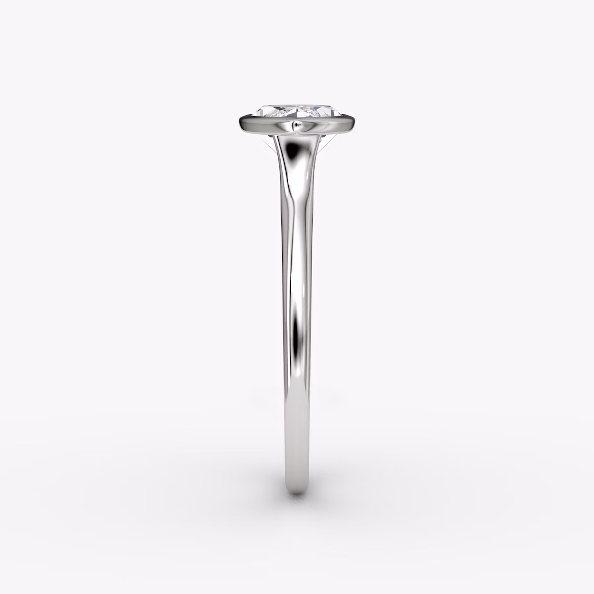 The Flat Edge Bezel | Marquise | 18k | White Gold | bandAccent: Plain | diamondOrientation: horizontal | caratWeight: other