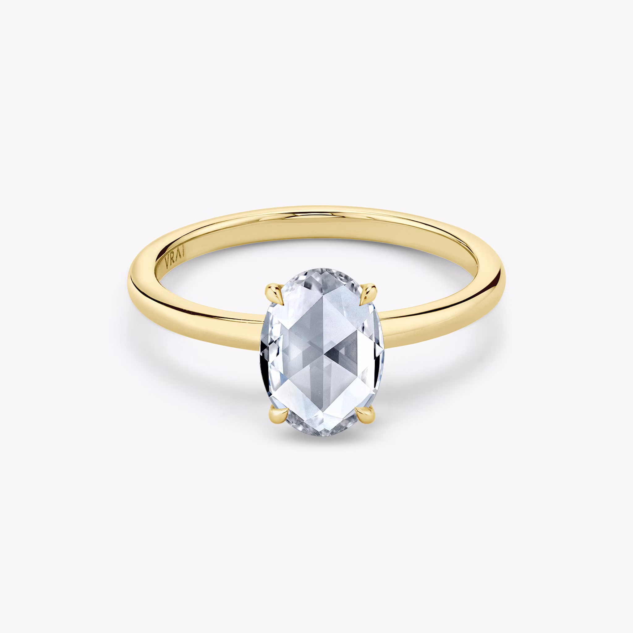 The Signature | Oval Rose | 18k | Yellow Gold | bandAccent: Plain | bandWidth: standard | excludeFromFeed: null | hiddenHalo: no | diamondOrientation: vertical | caratWeight: other