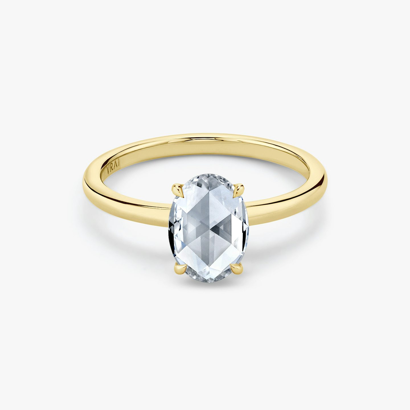 The Signature | Oval Rose | 18k | Yellow Gold | bandAccent: Plain | bandWidth: standard | excludeFromFeed: null | hiddenHalo: no | diamondOrientation: vertical | caratWeight: other