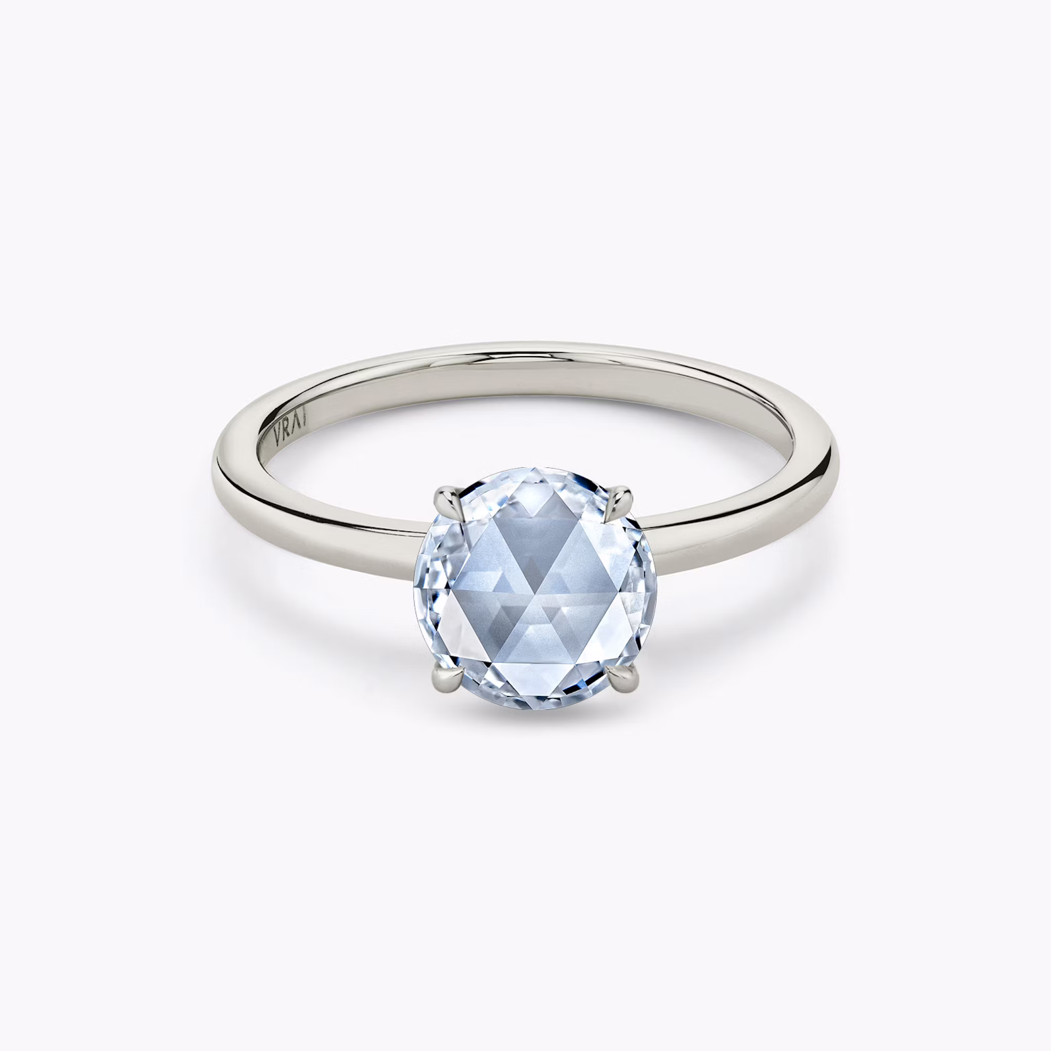 The Signature Round Rose | White Gold