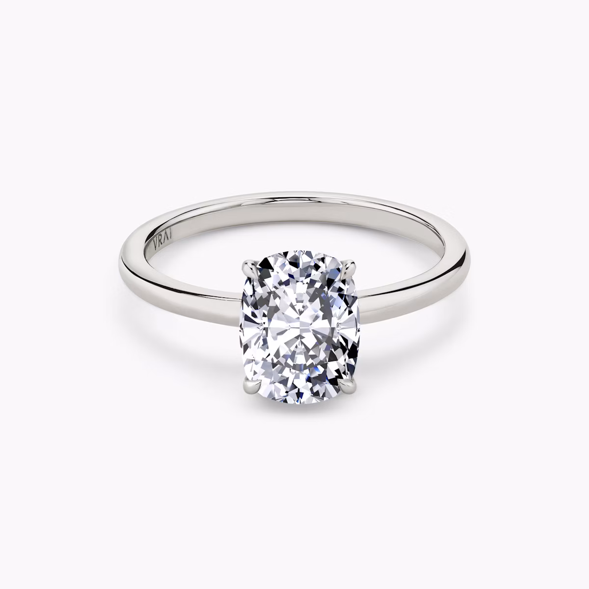 The Signature | Elongated Cushion | Platinum | bandAccent: Plain | bandWidth: standard | excludeFromFeed: null | hiddenHalo: no | diamondOrientation: vertical | caratWeight: other