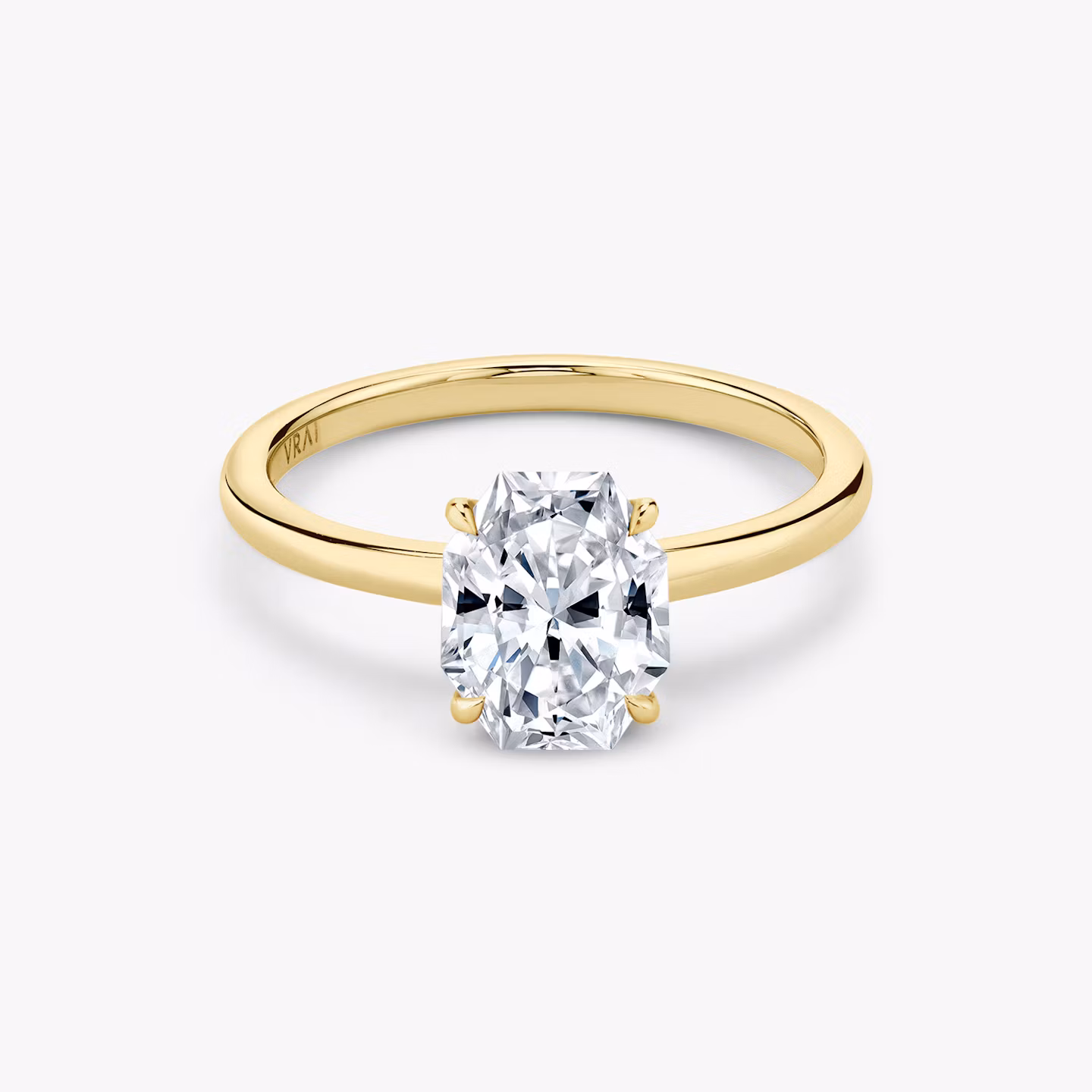 The Signature | Lucky | 18k | Yellow Gold | bandAccent: Plain | bandWidth: standard | excludeFromFeed: null | hiddenHalo: no | diamondOrientation: vertical | caratWeight: other