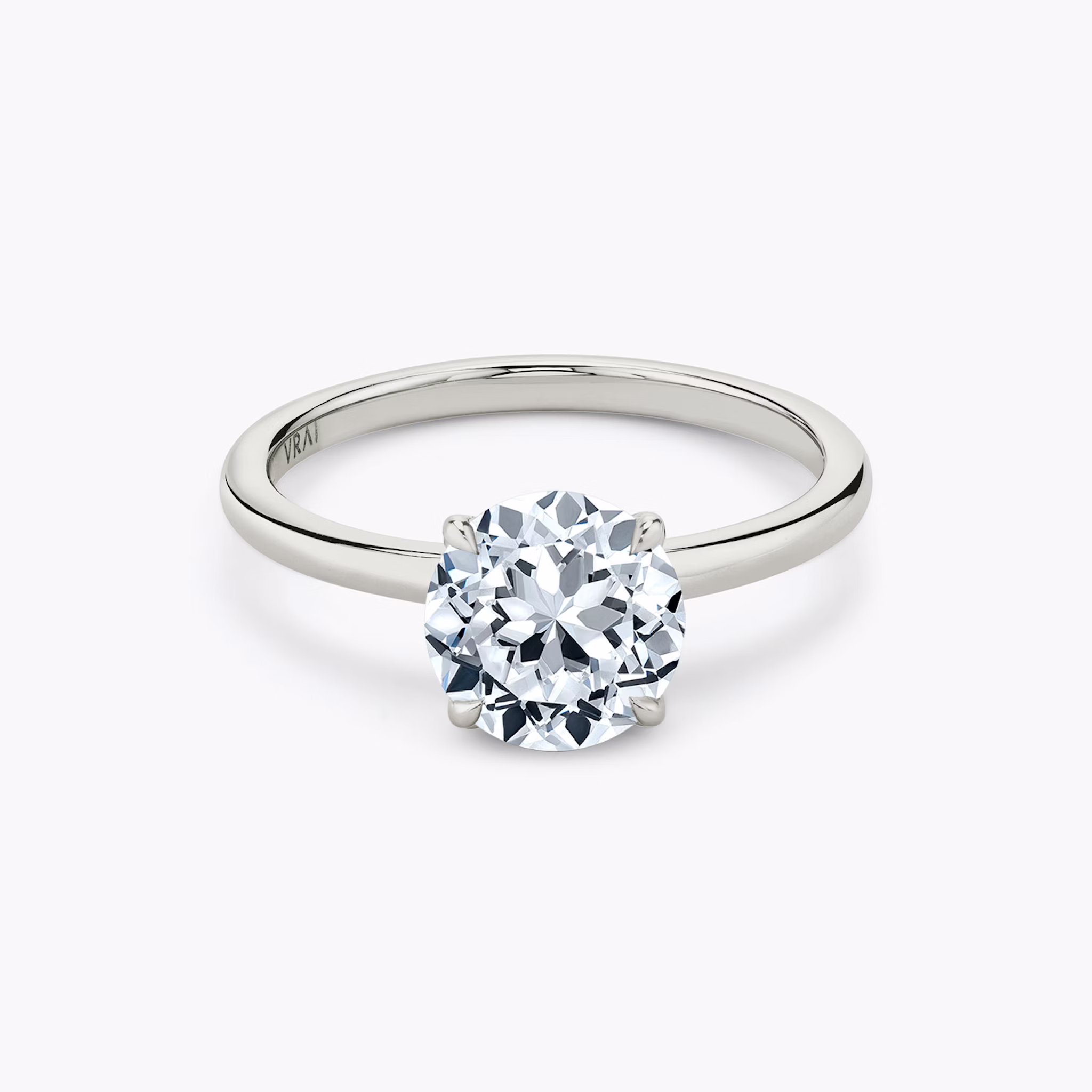 The Signature | Passion | 18k | White Gold | bandAccent: Plain | bandWidth: standard | excludeFromFeed: null | hiddenHalo: no | diamondOrientation: vertical | caratWeight: other