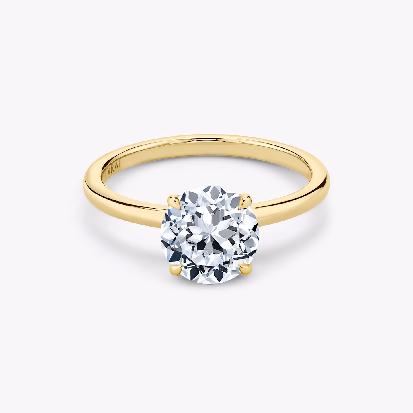The Signature | Passion | 18k | Yellow Gold | bandAccent: Plain | bandWidth: standard | excludeFromFeed: null | hiddenHalo: no | diamondOrientation: vertical | caratWeight: other