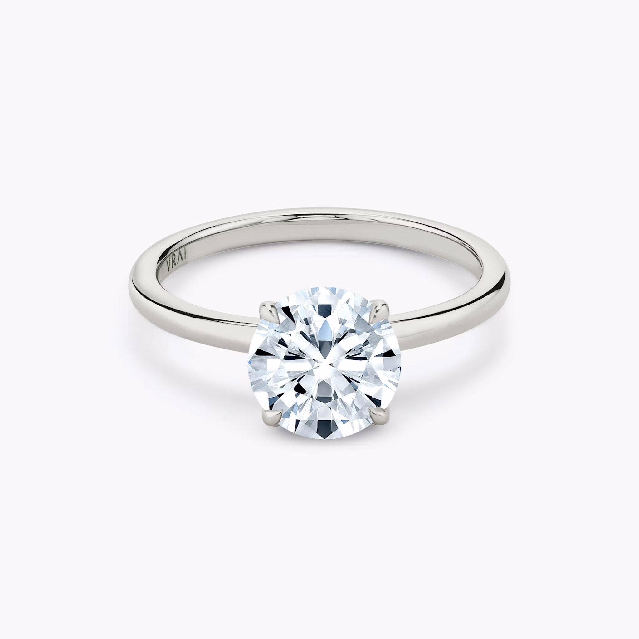 The Signature | Regulus | 18k | White Gold | bandAccent: Plain | bandWidth: standard | excludeFromFeed: null | hiddenHalo: no | diamondOrientation: vertical | caratWeight: other