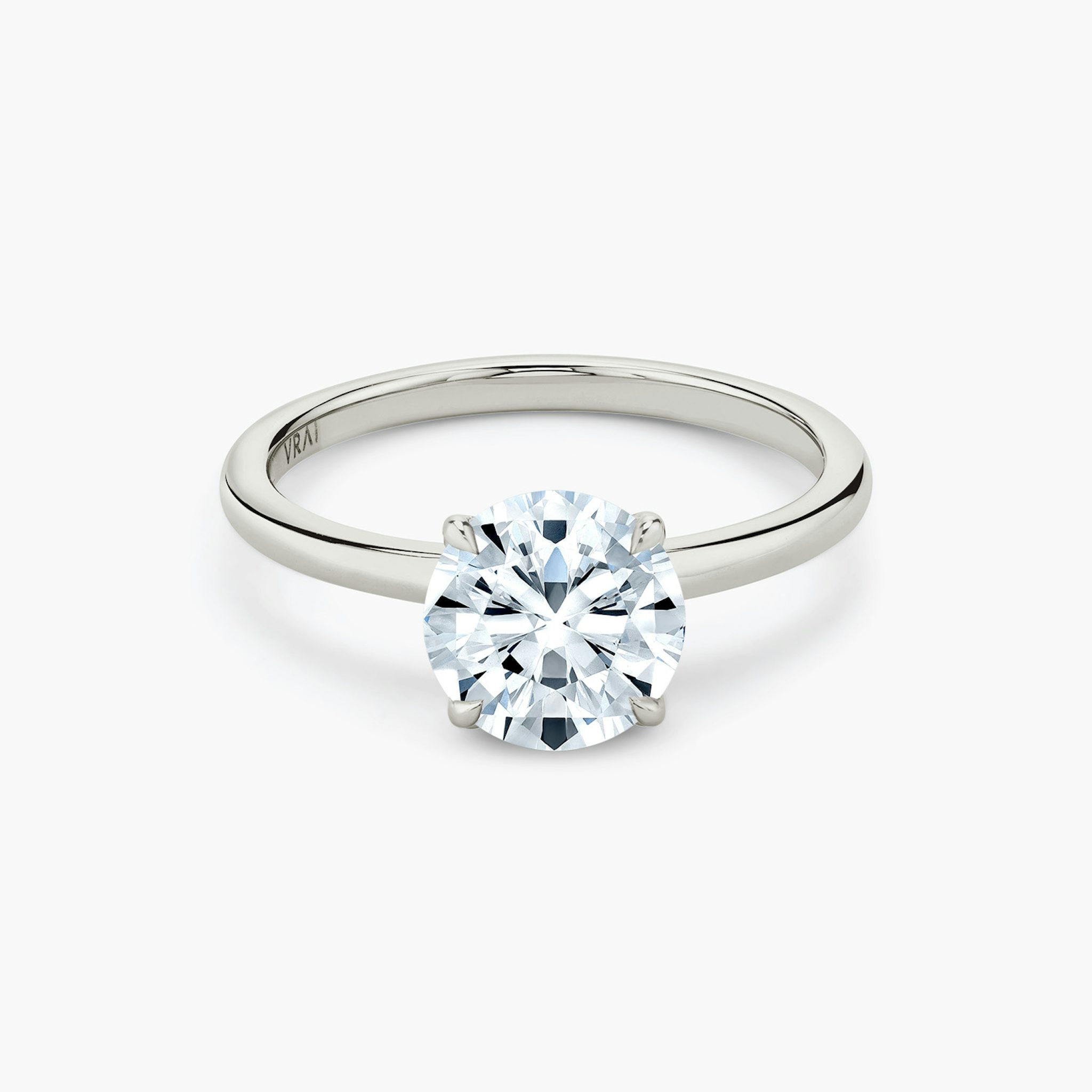 The Signature | Regulus | 18k | White Gold | bandAccent: Plain | bandWidth: standard | excludeFromFeed: null | hiddenHalo: no | diamondOrientation: vertical | caratWeight: other