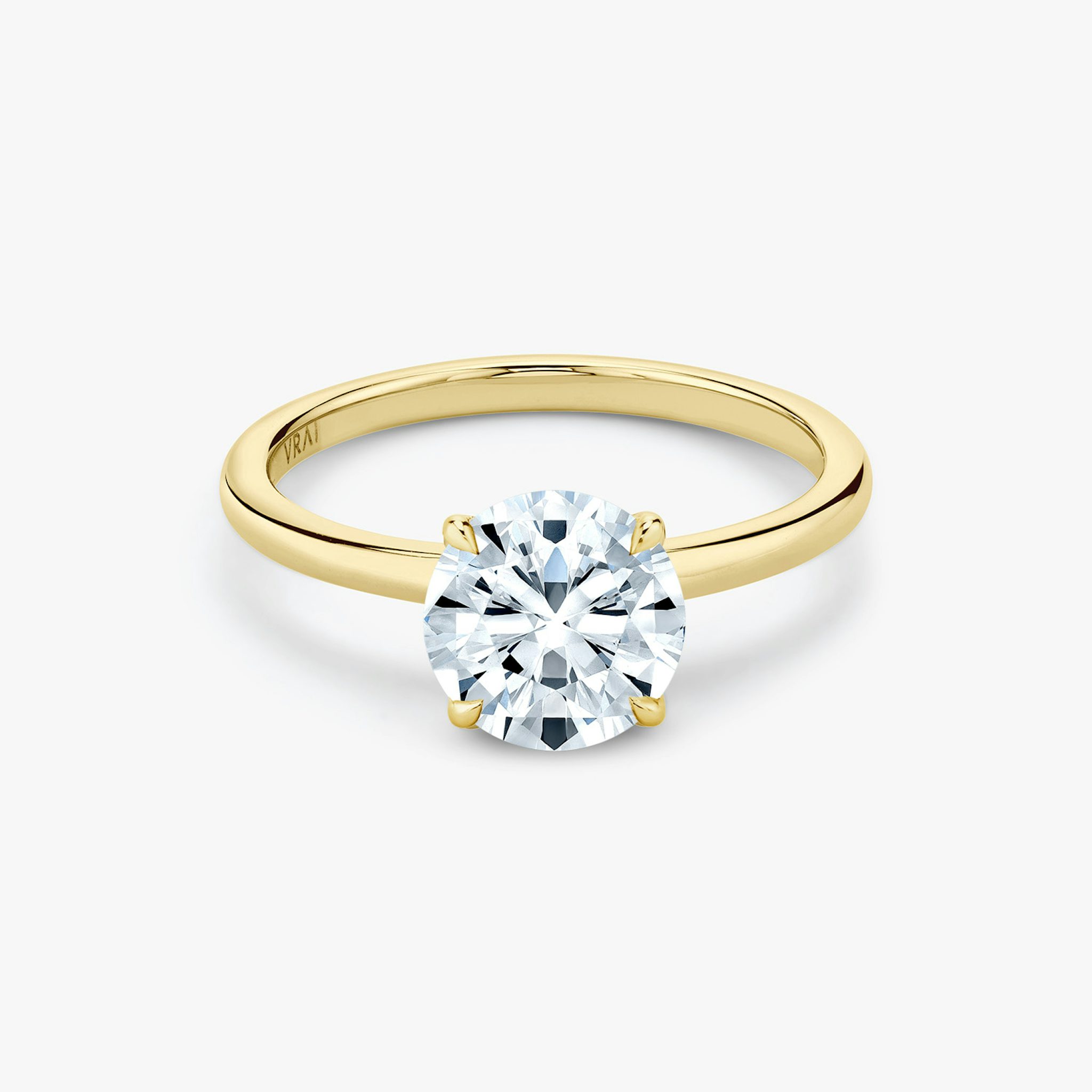 The Signature | Regulus | 18k | Yellow Gold | bandAccent: Plain | bandWidth: standard | excludeFromFeed: null | hiddenHalo: no | diamondOrientation: vertical | caratWeight: other