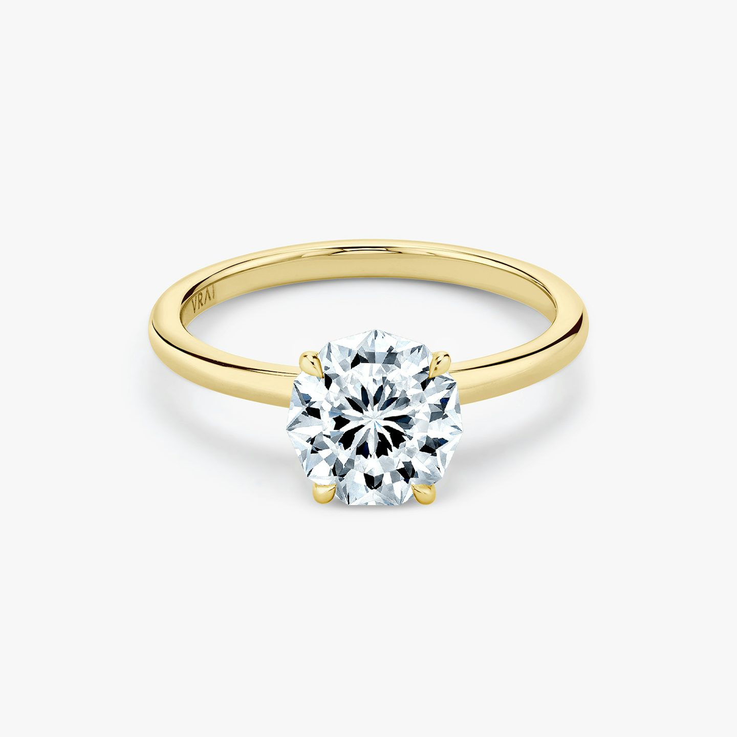 The Signature | Harmonia | 18k | Yellow Gold | bandAccent: Plain | bandWidth: standard | excludeFromFeed: null | hiddenHalo: no | diamondOrientation: vertical | caratWeight: other