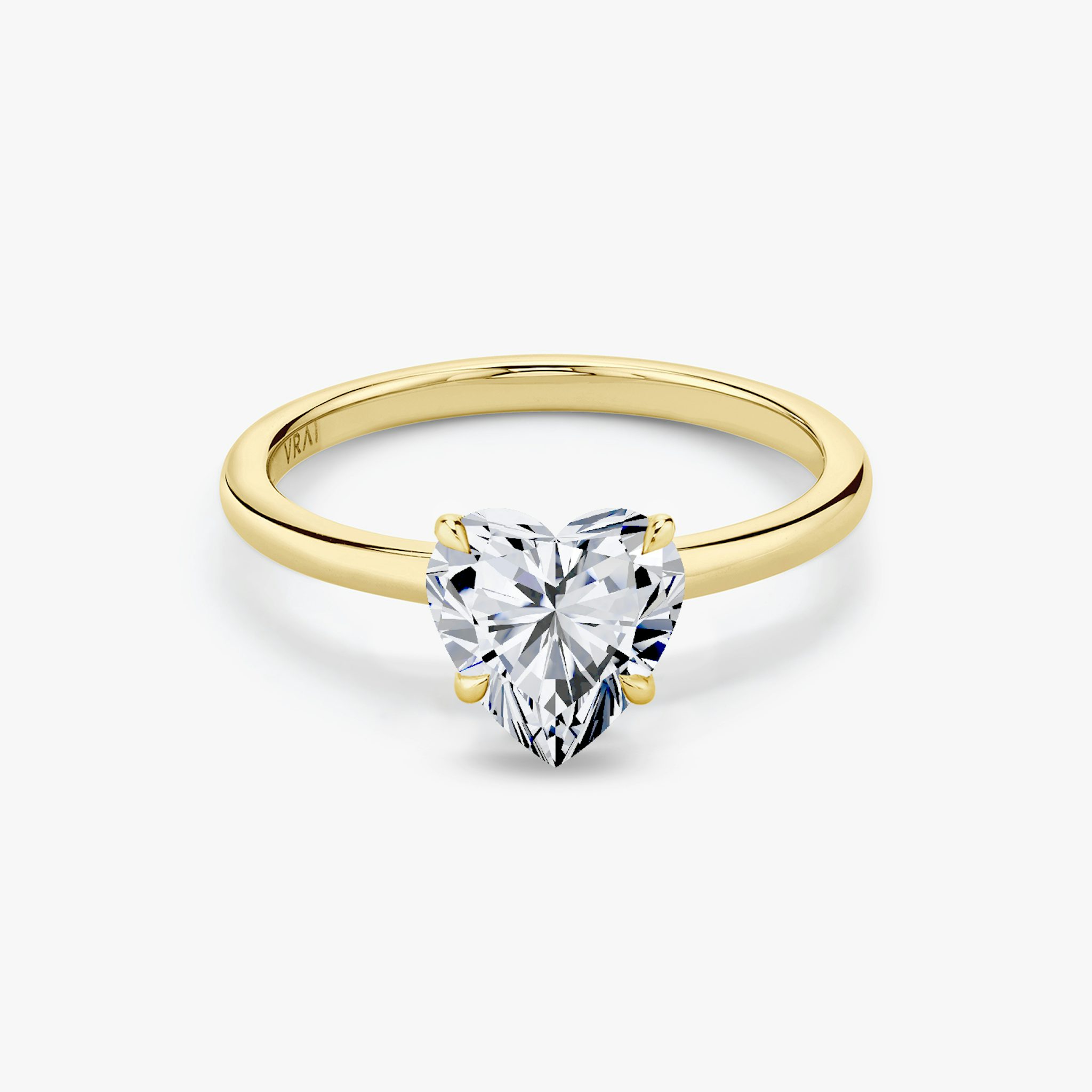 The Signature | Heart | 18k | Yellow Gold | bandAccent: Plain | bandWidth: standard | excludeFromFeed: null | hiddenHalo: no | diamondOrientation: vertical | caratWeight: other