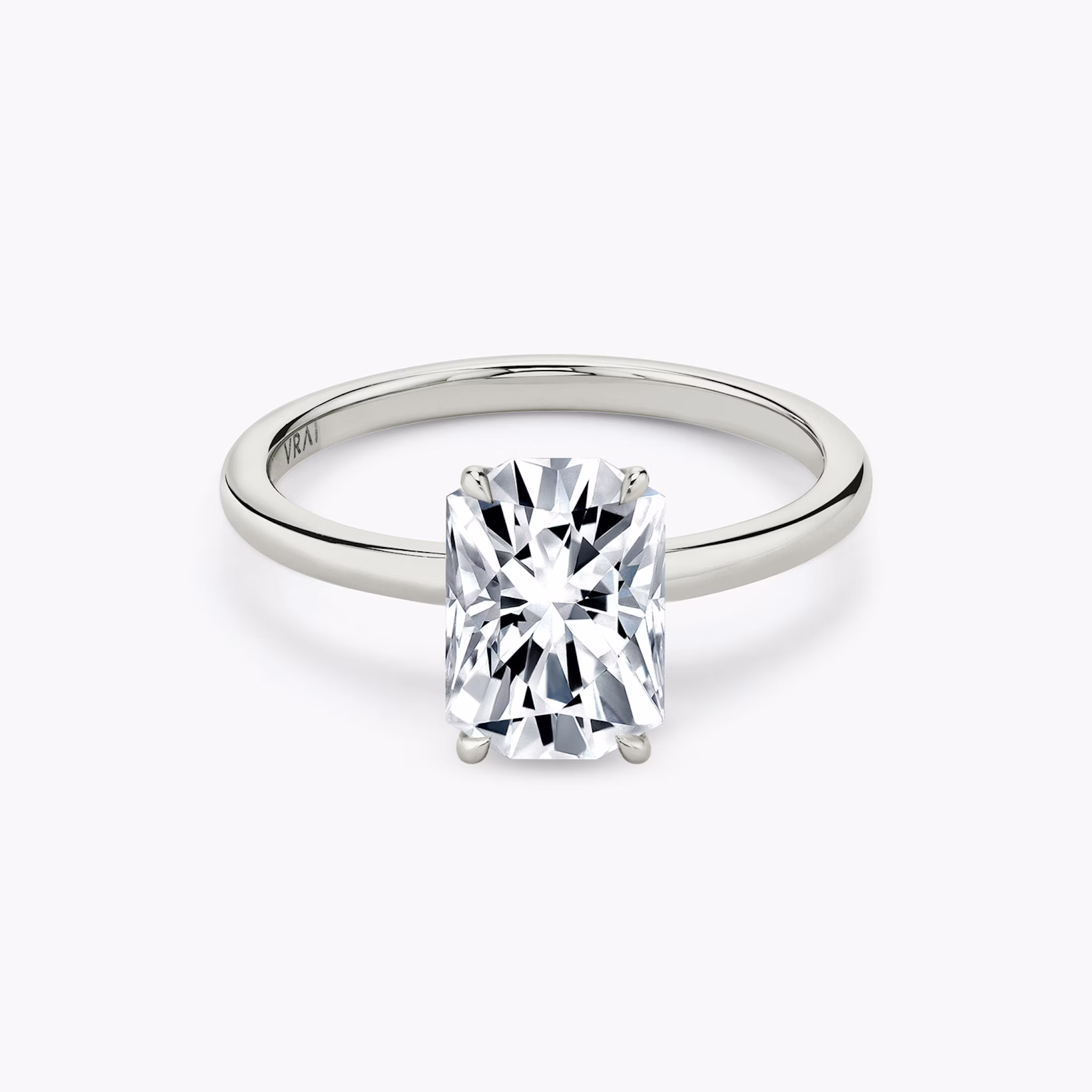 The Signature | Rand | 18k | White Gold | bandAccent: Plain | bandWidth: standard | excludeFromFeed: null | hiddenHalo: no | diamondOrientation: vertical | caratWeight: other