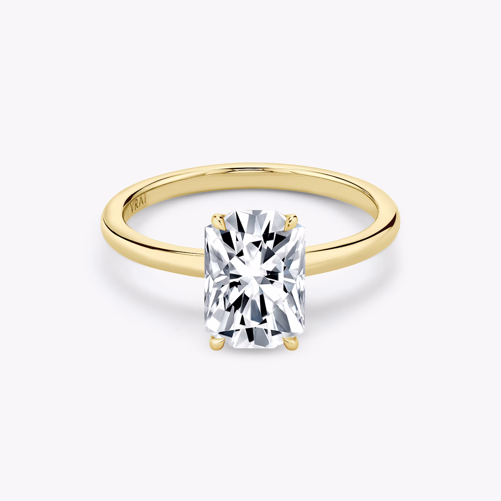 The Signature | Rand | 18k | Yellow Gold | bandAccent: Plain | bandWidth: standard | excludeFromFeed: null | hiddenHalo: no | diamondOrientation: vertical | caratWeight: other