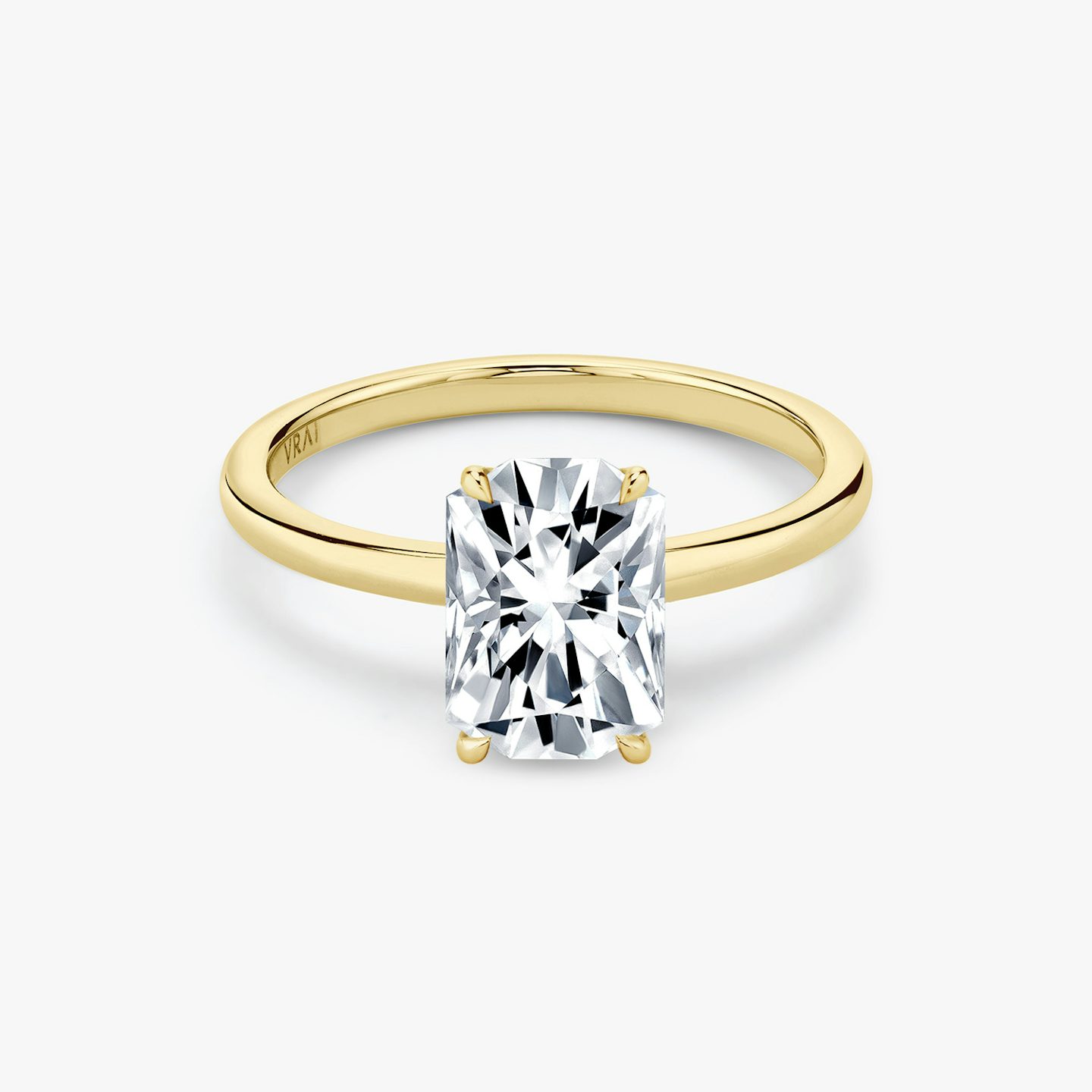 The Signature | Rand | 18k | Yellow Gold | bandAccent: Plain | bandWidth: standard | excludeFromFeed: null | hiddenHalo: no | diamondOrientation: vertical | caratWeight: other