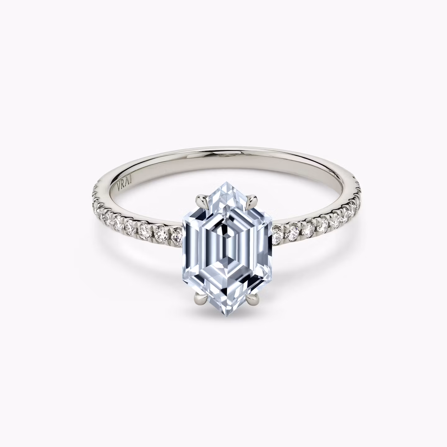 The Signature Long Hexagon | White Gold