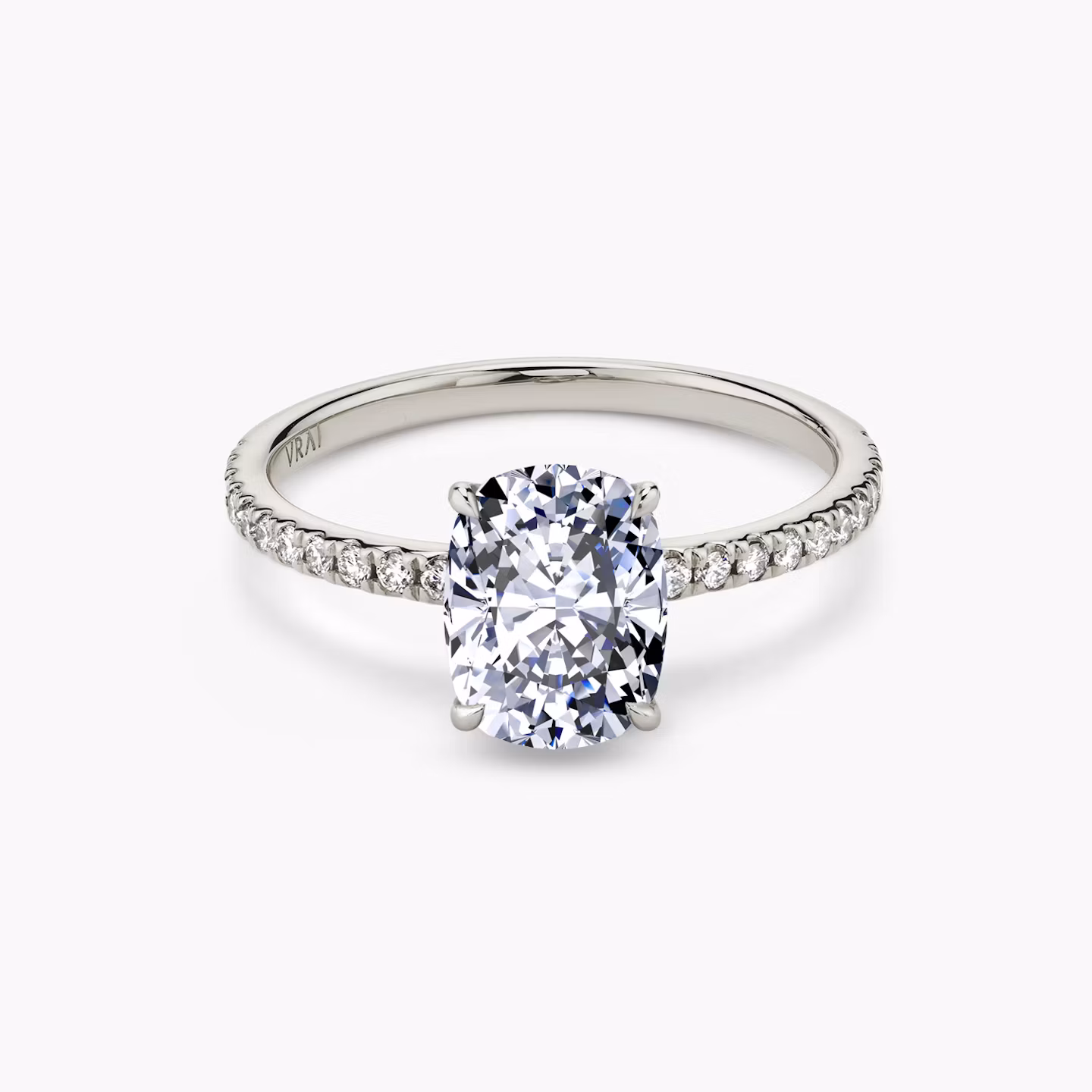 The Signature Elongated Cushion | White Gold
