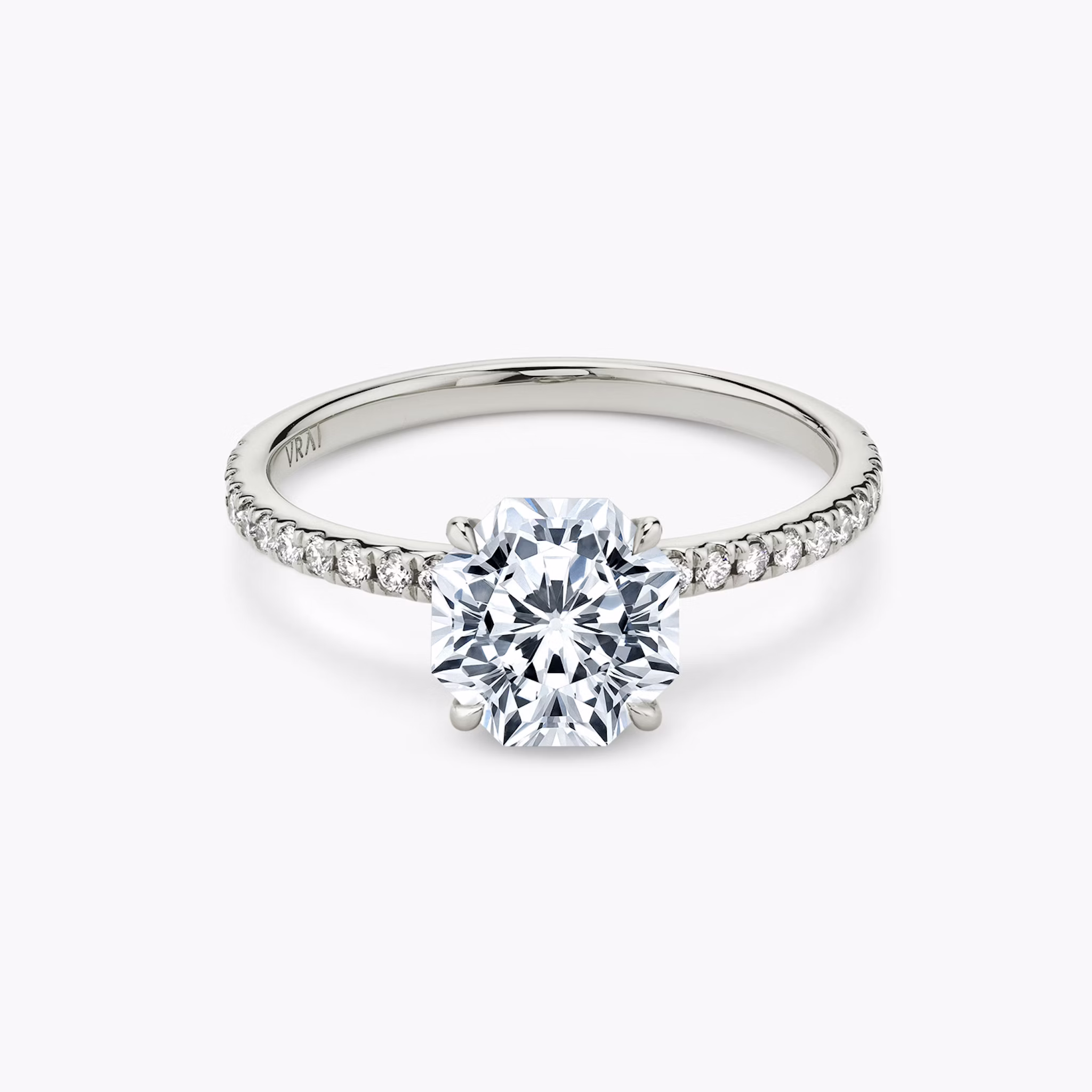 The Signature | Octavia | 18k | White Gold | bandAccent: Pavé | bandWidth: standard | excludeFromFeed: null | hiddenHalo: no | diamondOrientation: vertical | caratWeight: other