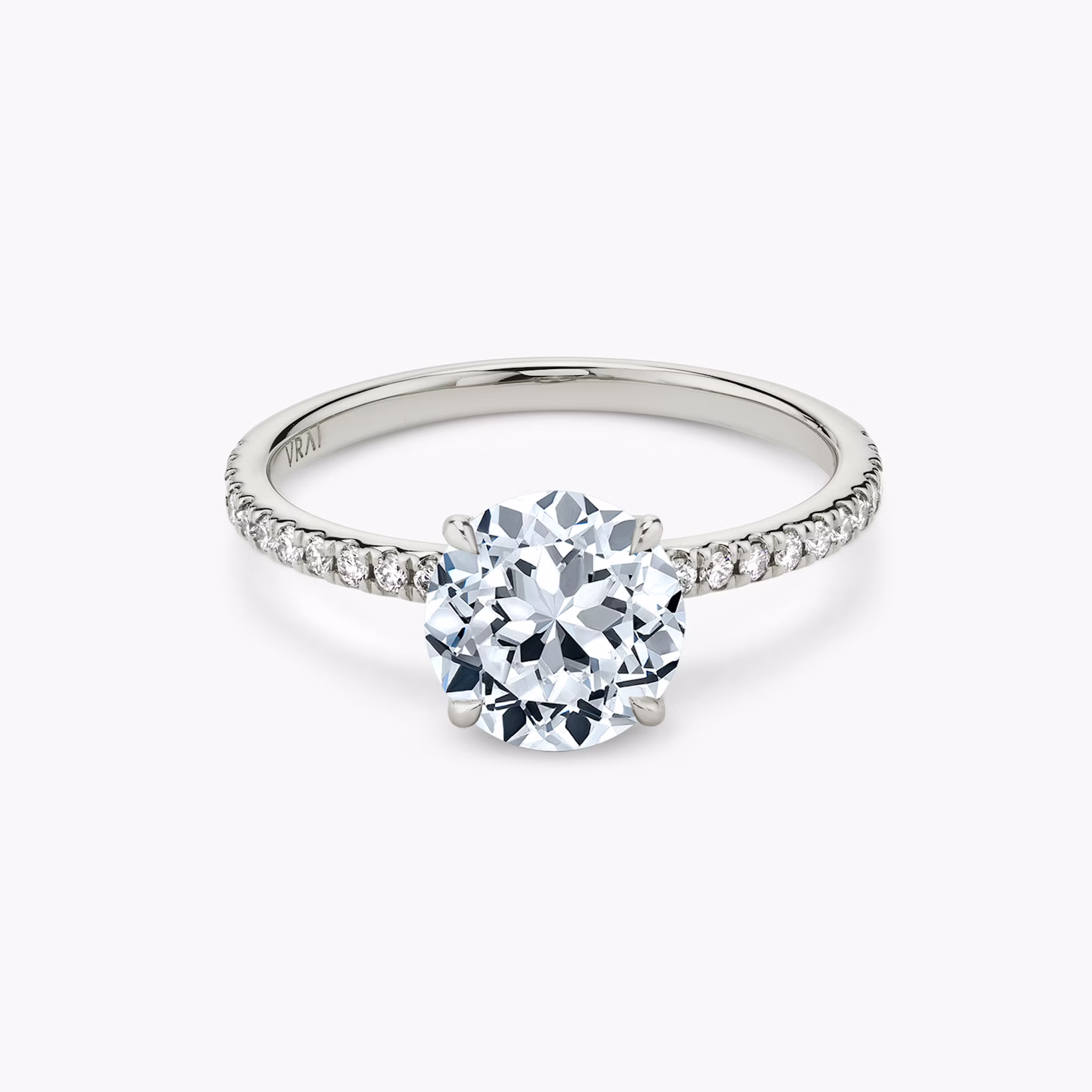 The Signature | Passion | 18k | White Gold | bandAccent: Pavé | bandWidth: standard | excludeFromFeed: null | hiddenHalo: no | diamondOrientation: vertical | caratWeight: other