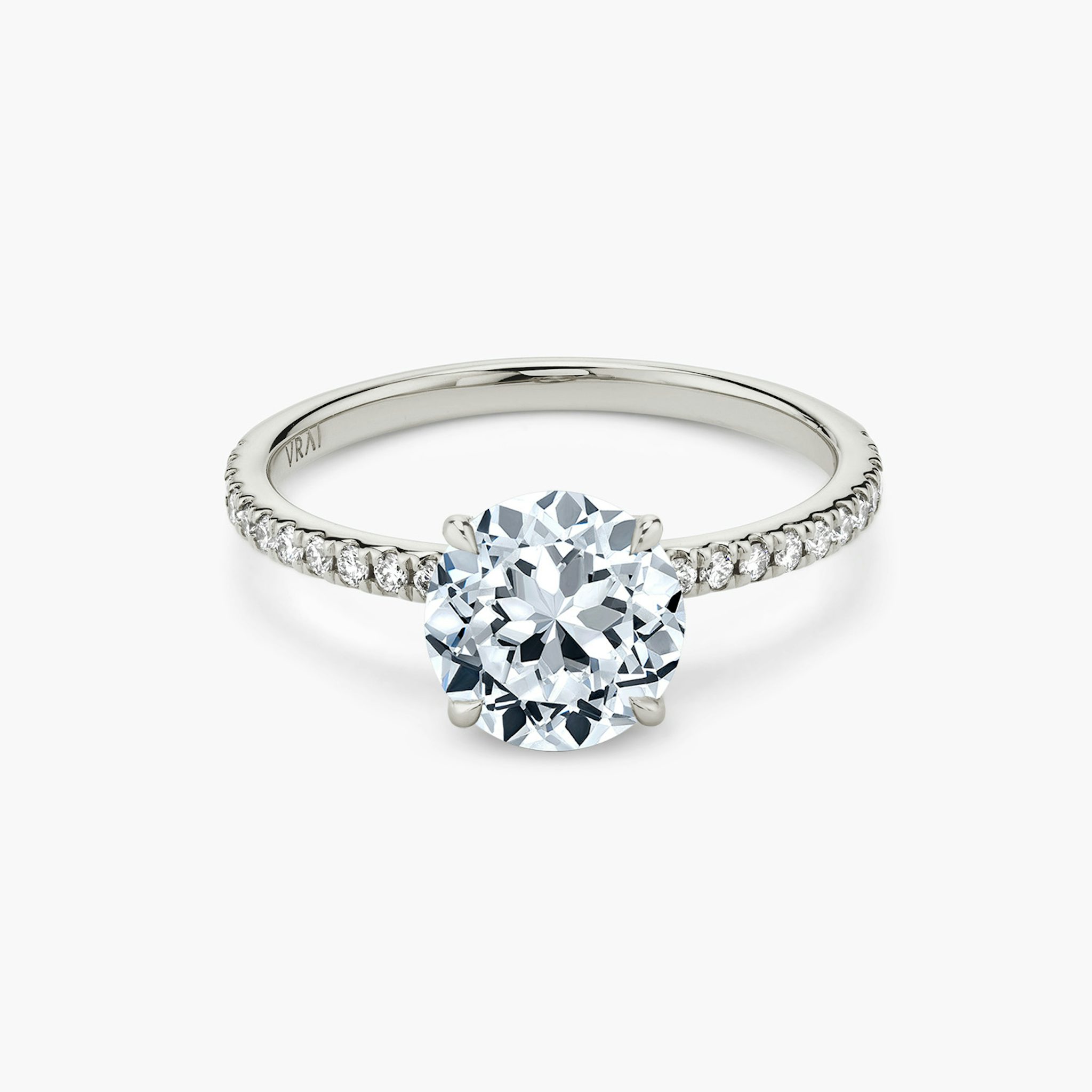 The Signature | Passion | 18k | White Gold | bandAccent: Pavé | bandWidth: standard | excludeFromFeed: null | hiddenHalo: no | diamondOrientation: vertical | caratWeight: other
