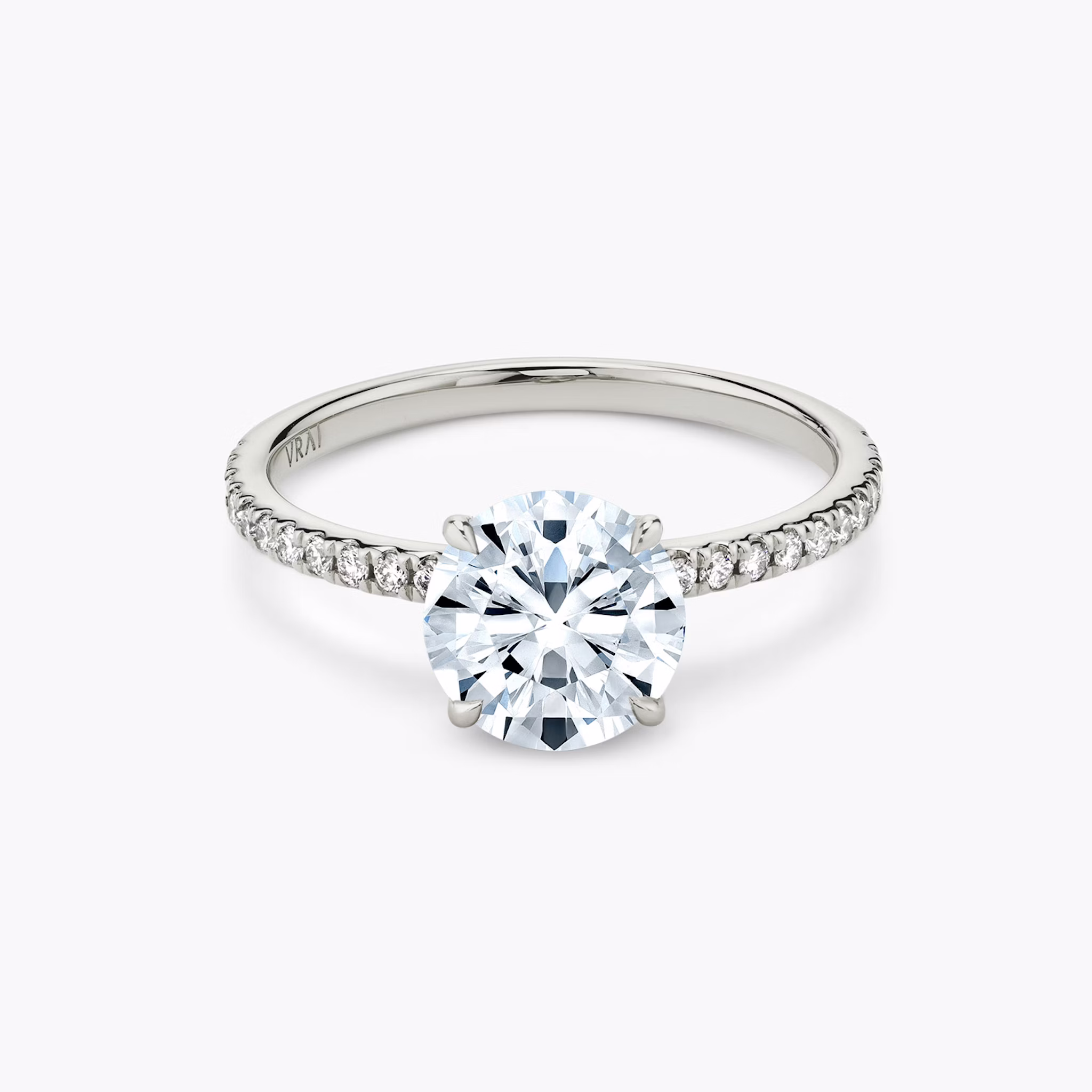 The Signature | Regulus | 18k | White Gold | bandAccent: Pavé | bandWidth: standard | excludeFromFeed: null | hiddenHalo: no | diamondOrientation: vertical | caratWeight: other