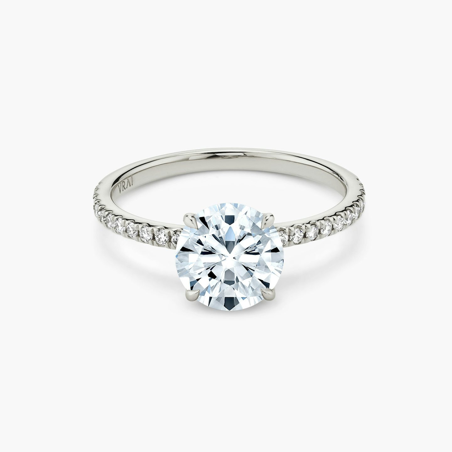 The Signature | Regulus | 18k | White Gold | bandAccent: Pavé | bandWidth: standard | excludeFromFeed: null | hiddenHalo: no | diamondOrientation: vertical | caratWeight: other