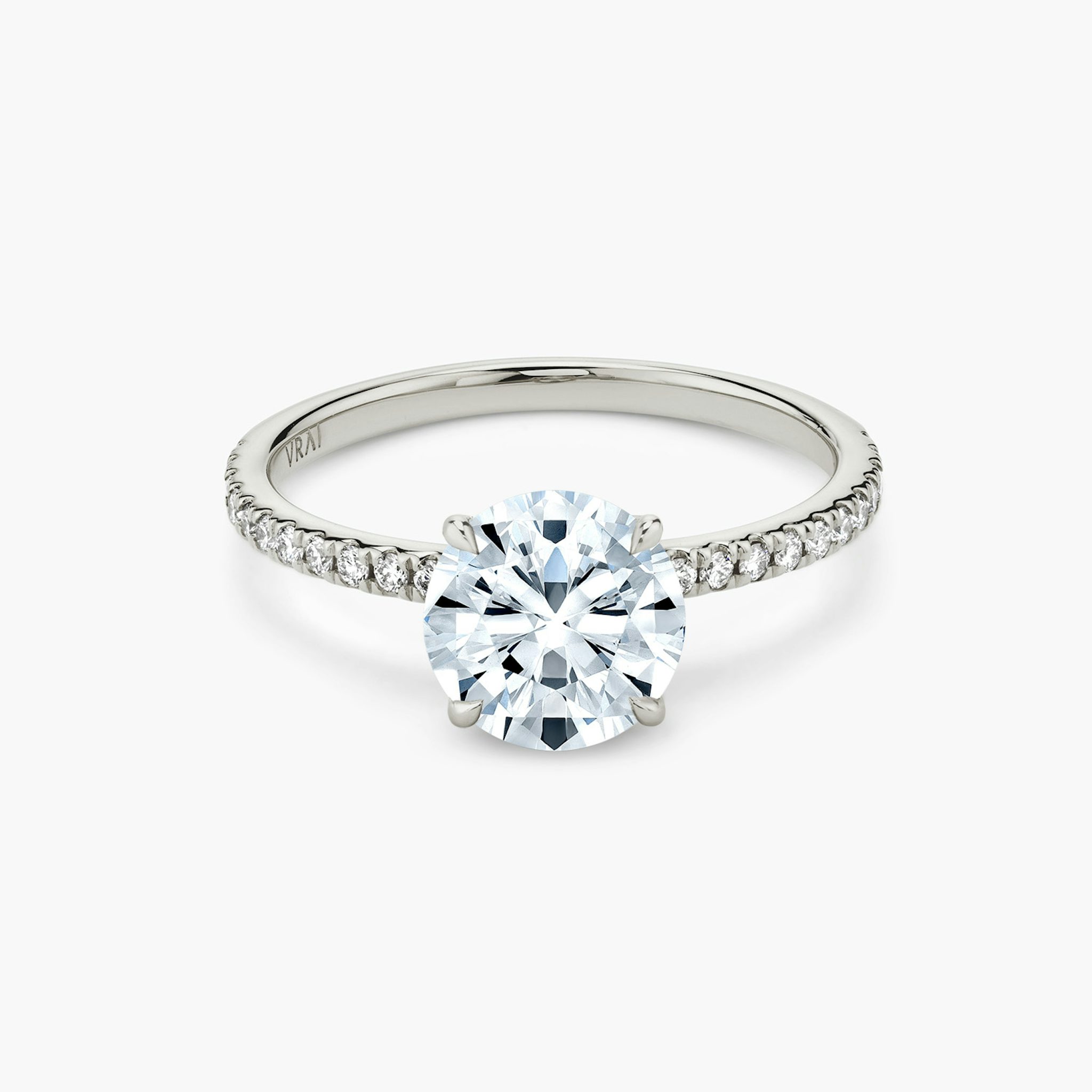 The Signature | Regulus | 18k | White Gold | bandAccent: Pavé | bandWidth: standard | excludeFromFeed: null | hiddenHalo: no | diamondOrientation: vertical | caratWeight: other