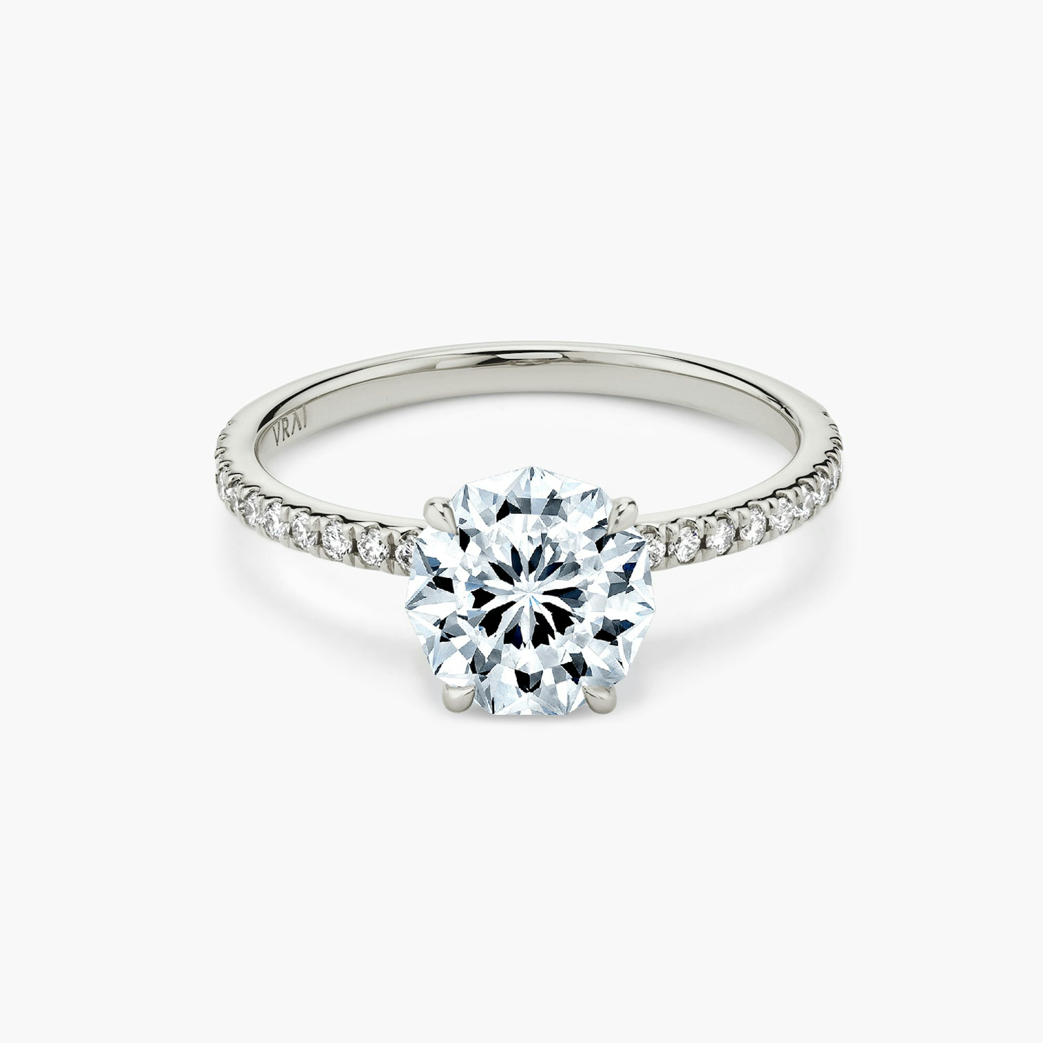 The Signature | Harmonia | 18k | White Gold | bandAccent: Pavé | bandWidth: standard | excludeFromFeed: null | hiddenHalo: no | diamondOrientation: vertical | caratWeight: other