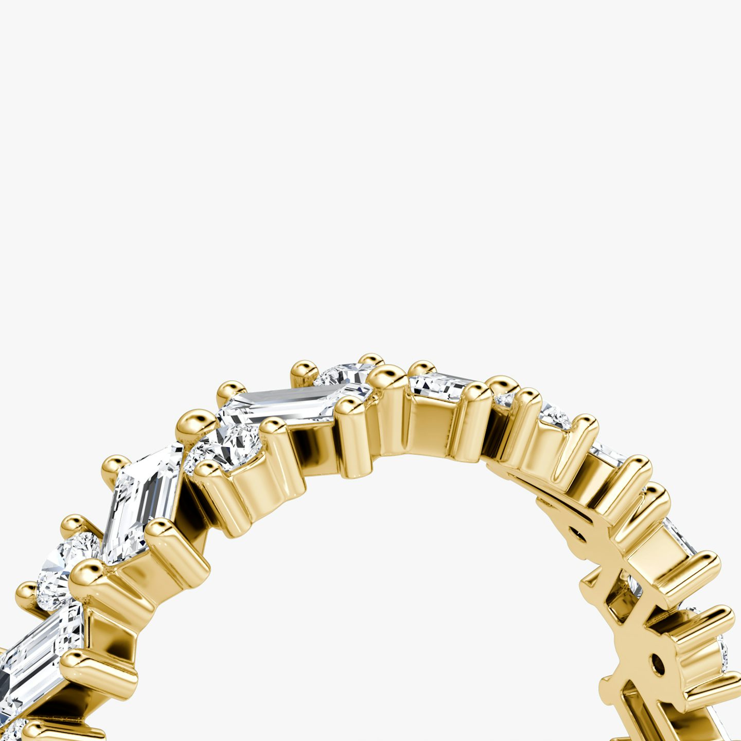 Alianza Mixed Shape Eternity | Brillante y Baguette | 18k | Oro amarillo