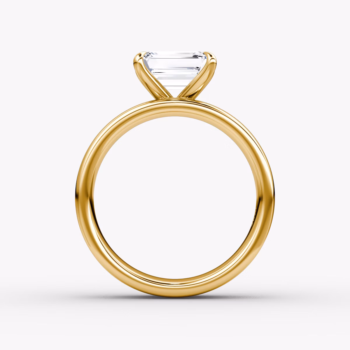 Cigar Band Solitaire | Emerald | 18k | Yellow Gold | bandWidth: 6mm | diamondOrientation: horizontal | caratWeight: other