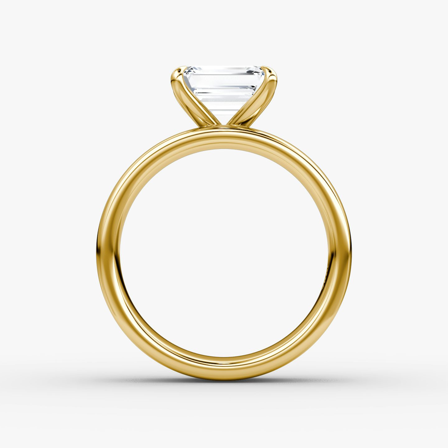 Cigar Band Solitaire | Emerald | 18k | Yellow Gold | bandWidth: 6mm | diamondOrientation: horizontal | caratWeight: other