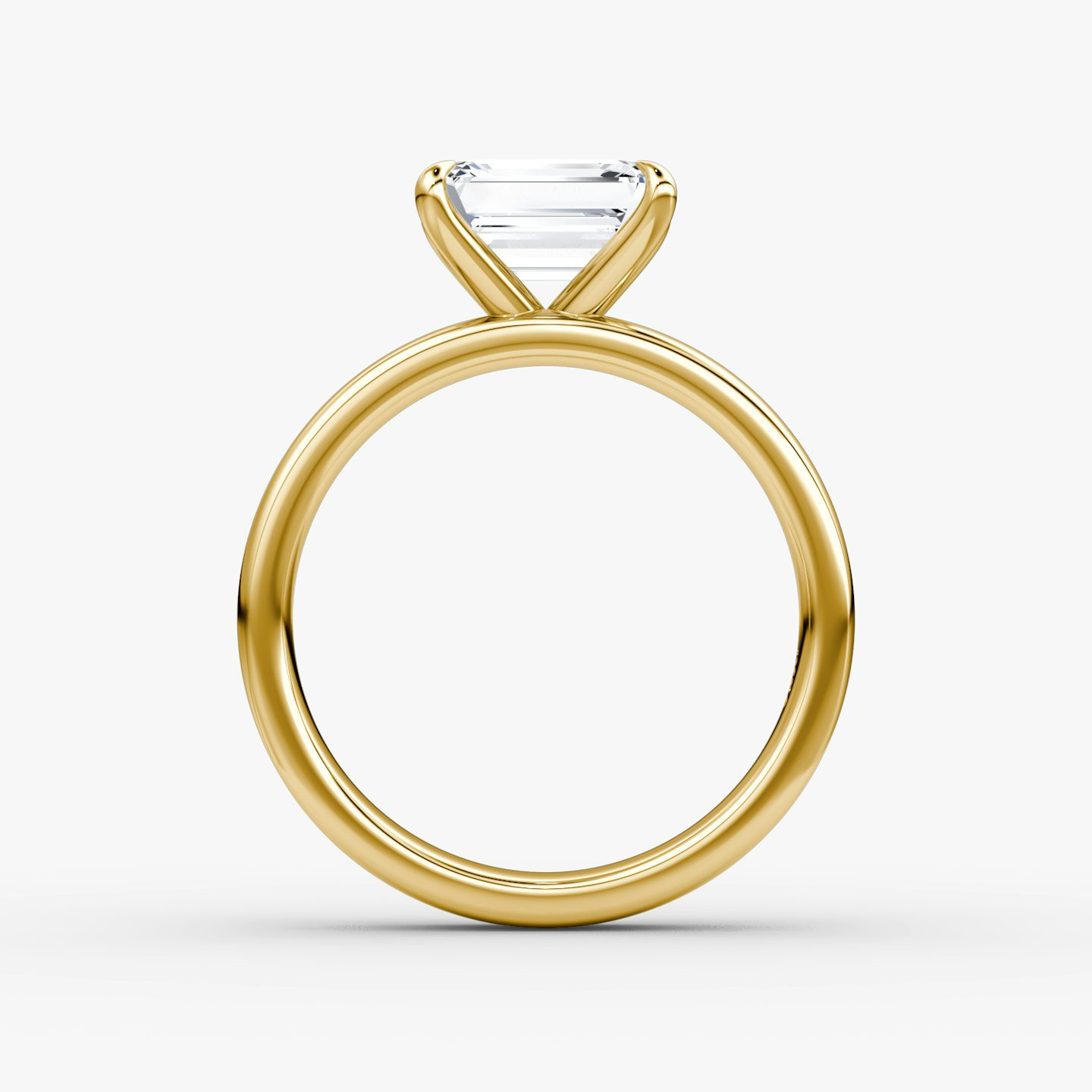 Cigar Band Solitaire | Emerald | 18k | Yellow Gold | bandWidth: 4mm | diamondOrientation: horizontal | caratWeight: other