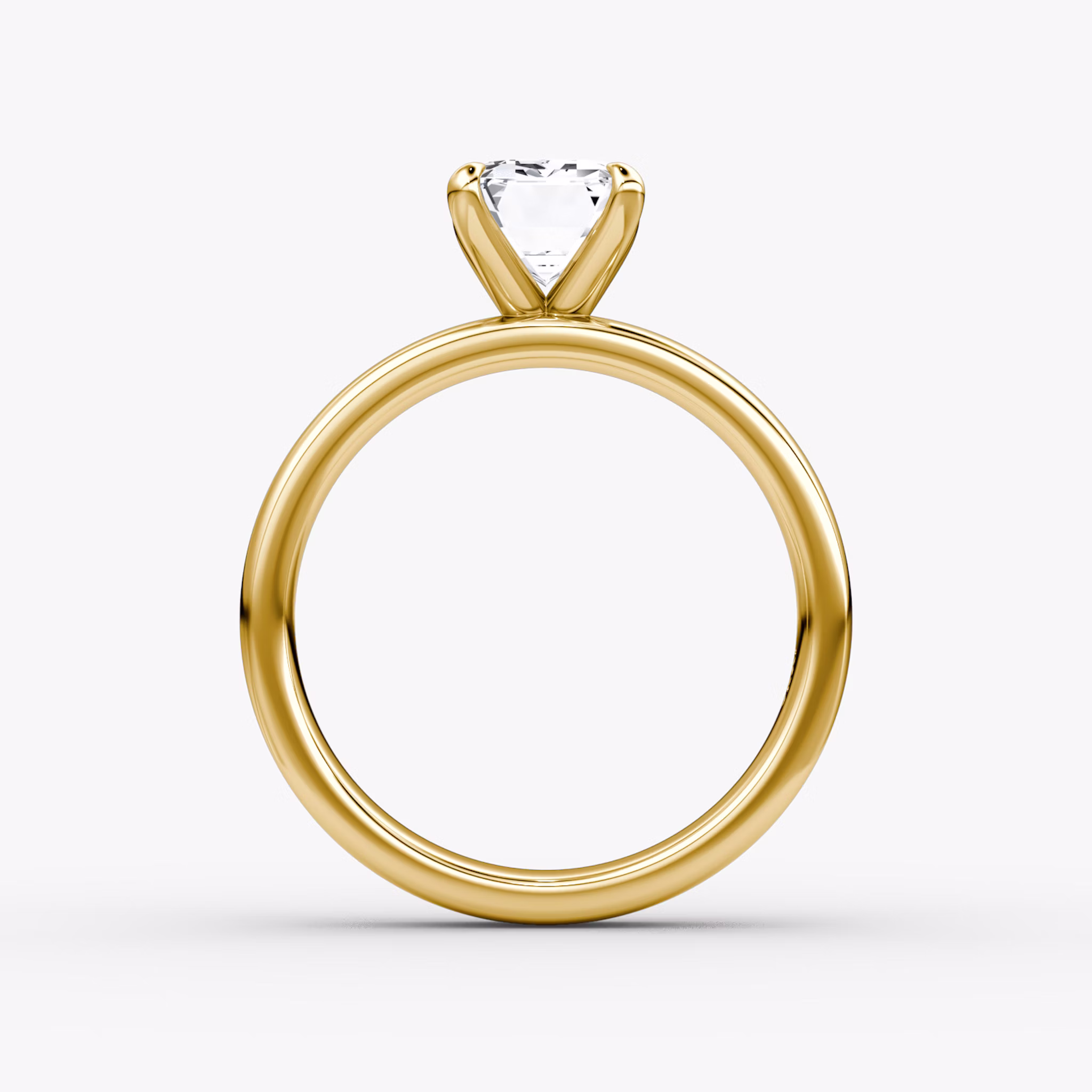 Cigar Band Solitaire | Emerald | 18k | Yellow Gold | bandWidth: 4mm | diamondOrientation: vertical | caratWeight: other