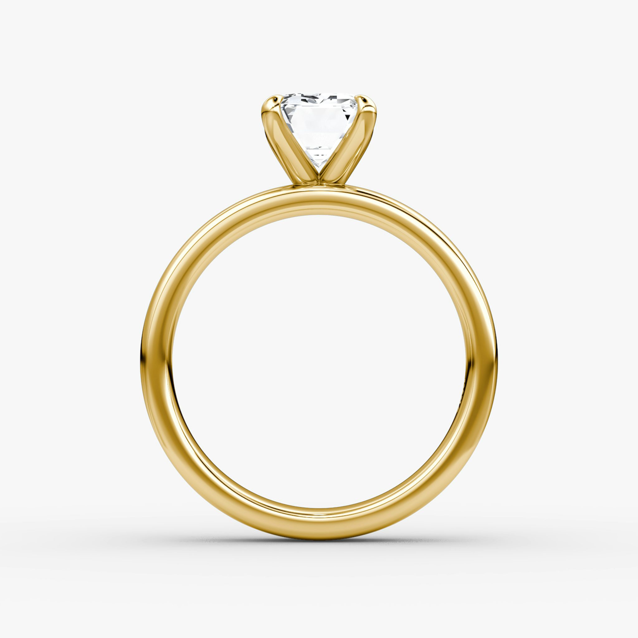 Cigar Band Solitaire | Emerald | 18k | Yellow Gold | bandWidth: 4mm | diamondOrientation: vertical | caratWeight: other