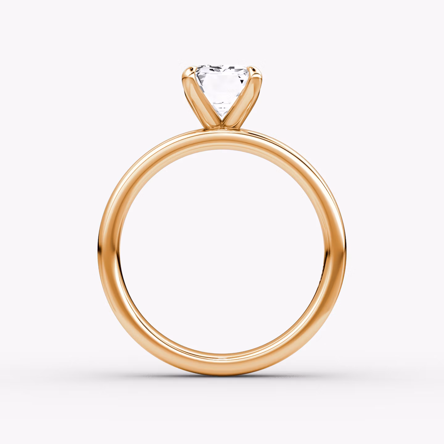 Cigar Band Solitaire | Emerald | 14k | Rose Gold | bandWidth: 4mm | diamondOrientation: vertical | caratWeight: other