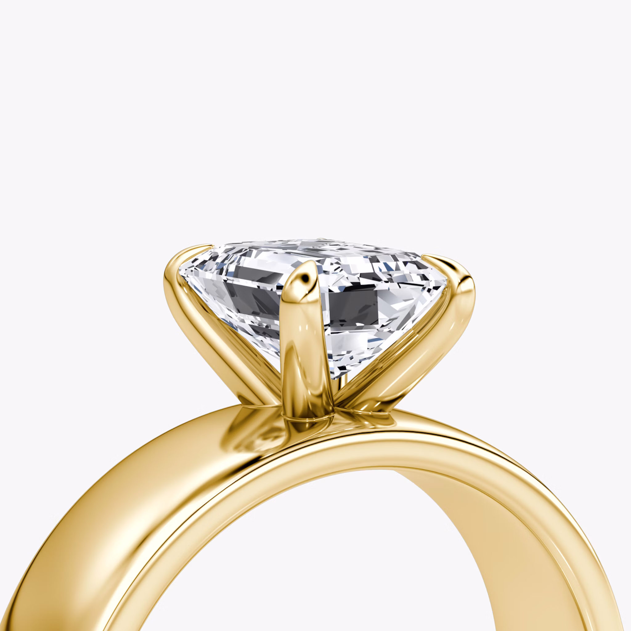 Cigar Band Solitaire | Emerald | 18k | Yellow Gold | bandWidth: 6mm | diamondOrientation: vertical | caratWeight: other