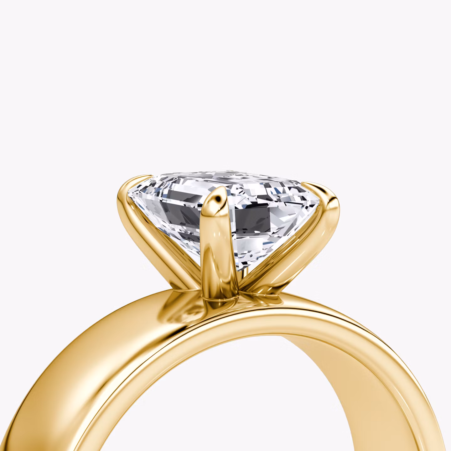 Cigar Band Solitaire | Emerald | 18k | Yellow Gold | bandWidth: 6mm | diamondOrientation: vertical | caratWeight: other